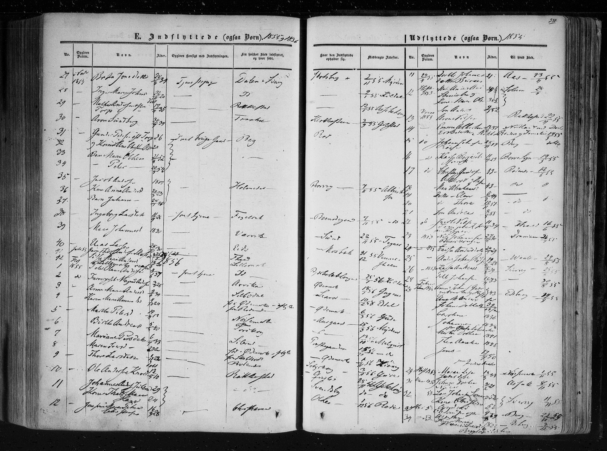 Aremark prestekontor Kirkebøker, SAO/A-10899/F/Fc/L0003: Parish register (official) no. III 3, 1850-1865, p. 350