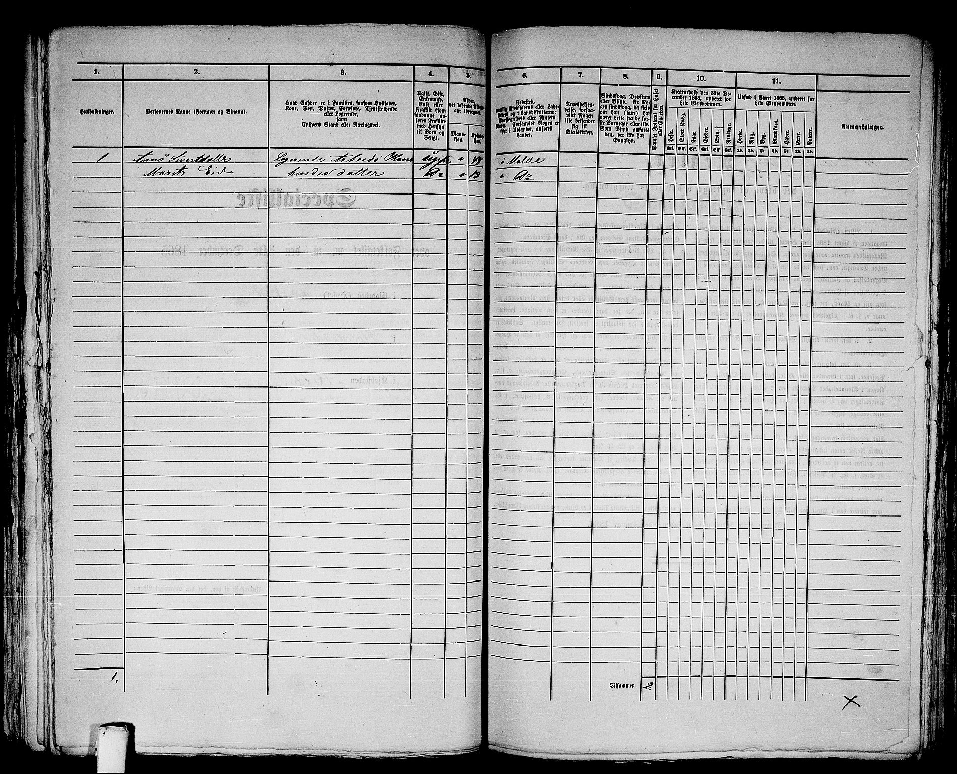 RA, 1865 census for Molde, 1865, p. 221