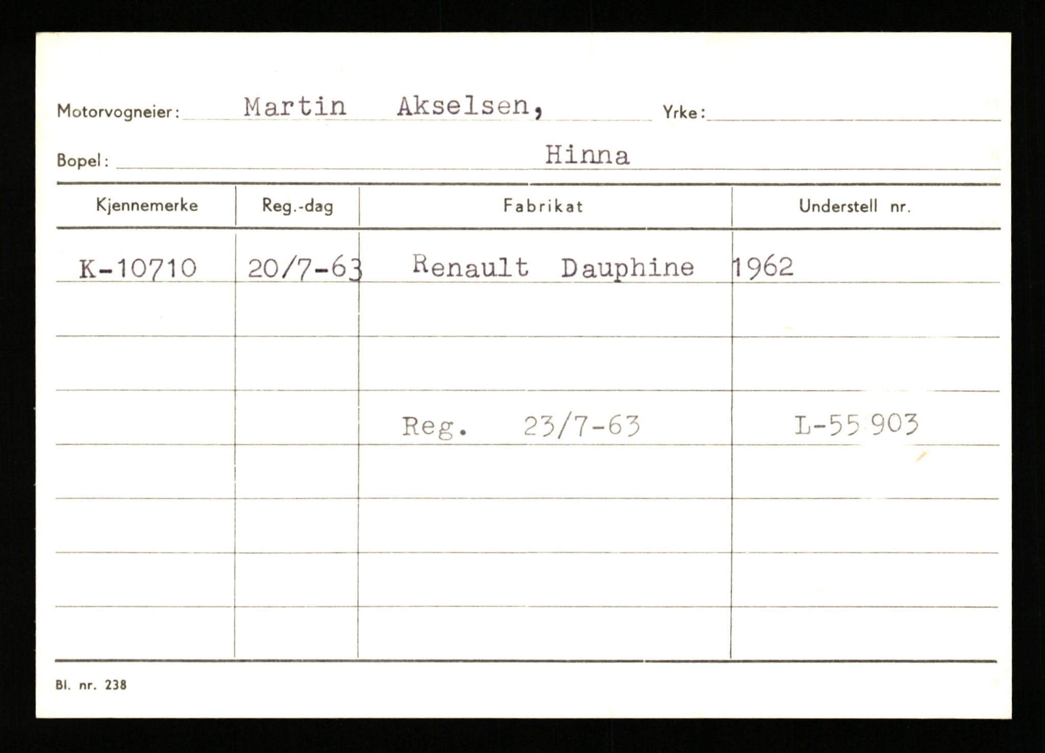 Stavanger trafikkstasjon, SAST/A-101942/0/G/L0003: Registreringsnummer: 10466 - 15496, 1930-1971, p. 223