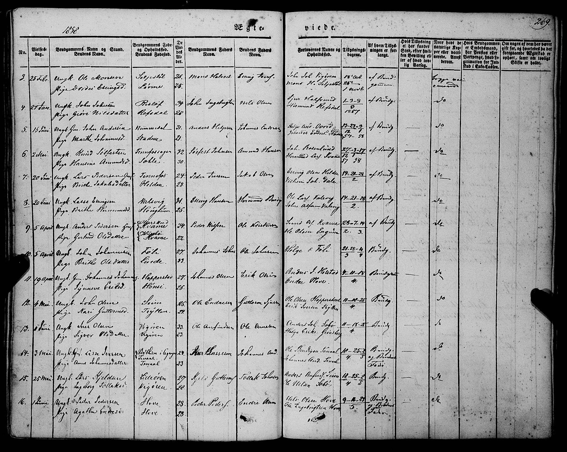 Vik sokneprestembete, SAB/A-81501: Parish register (official) no. A 8, 1846-1865, p. 269