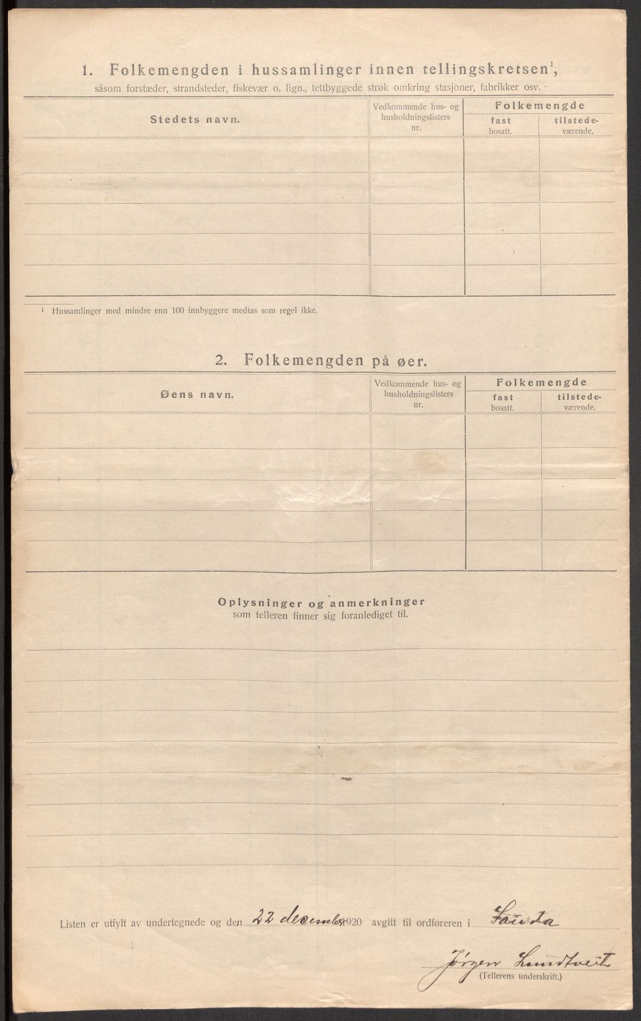 SAST, 1920 census for Sauda, 1920, p. 29