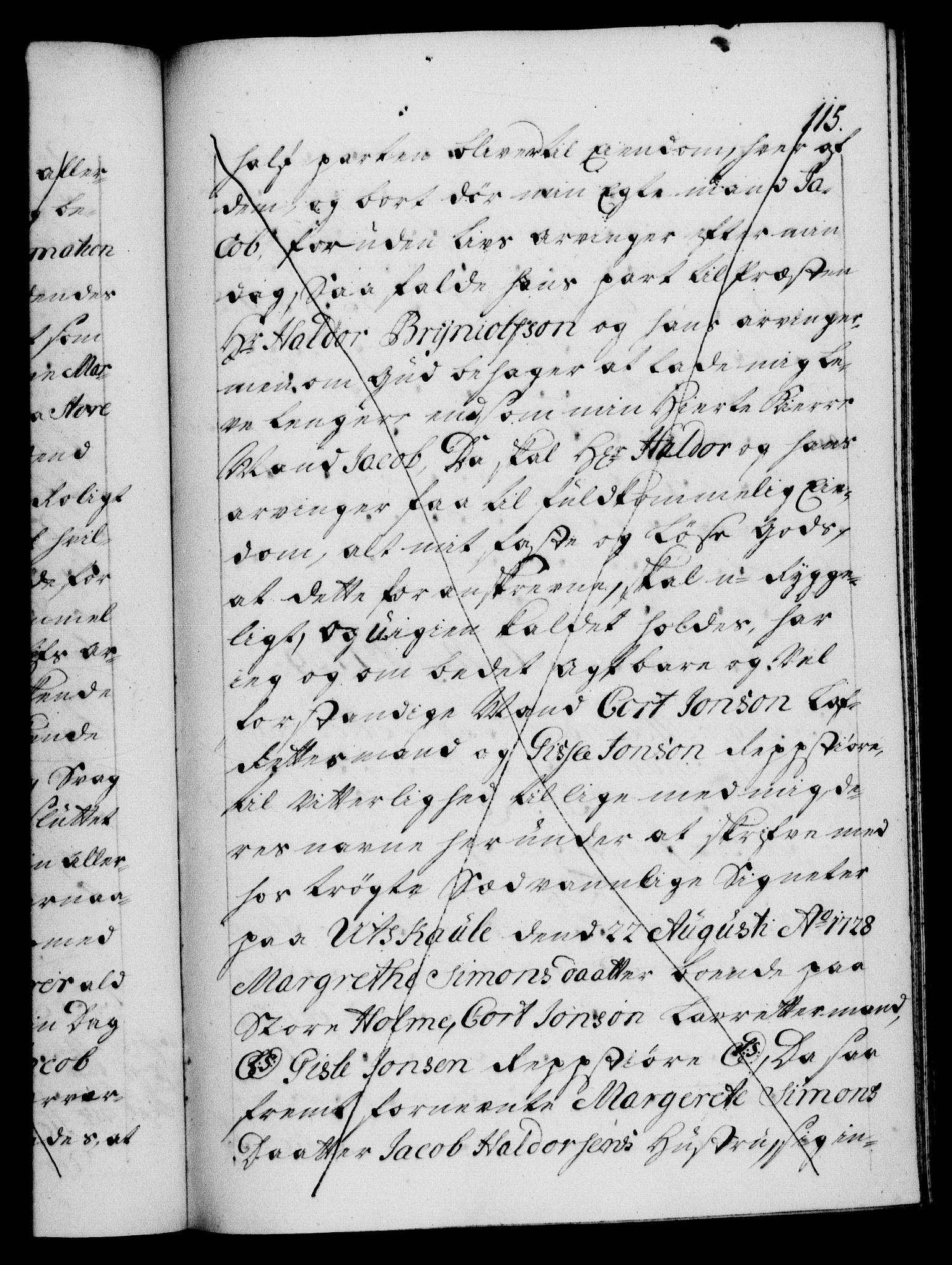 Danske Kanselli 1572-1799, RA/EA-3023/F/Fc/Fca/Fcaa/L0026: Norske registre, 1729-1730, p. 115a