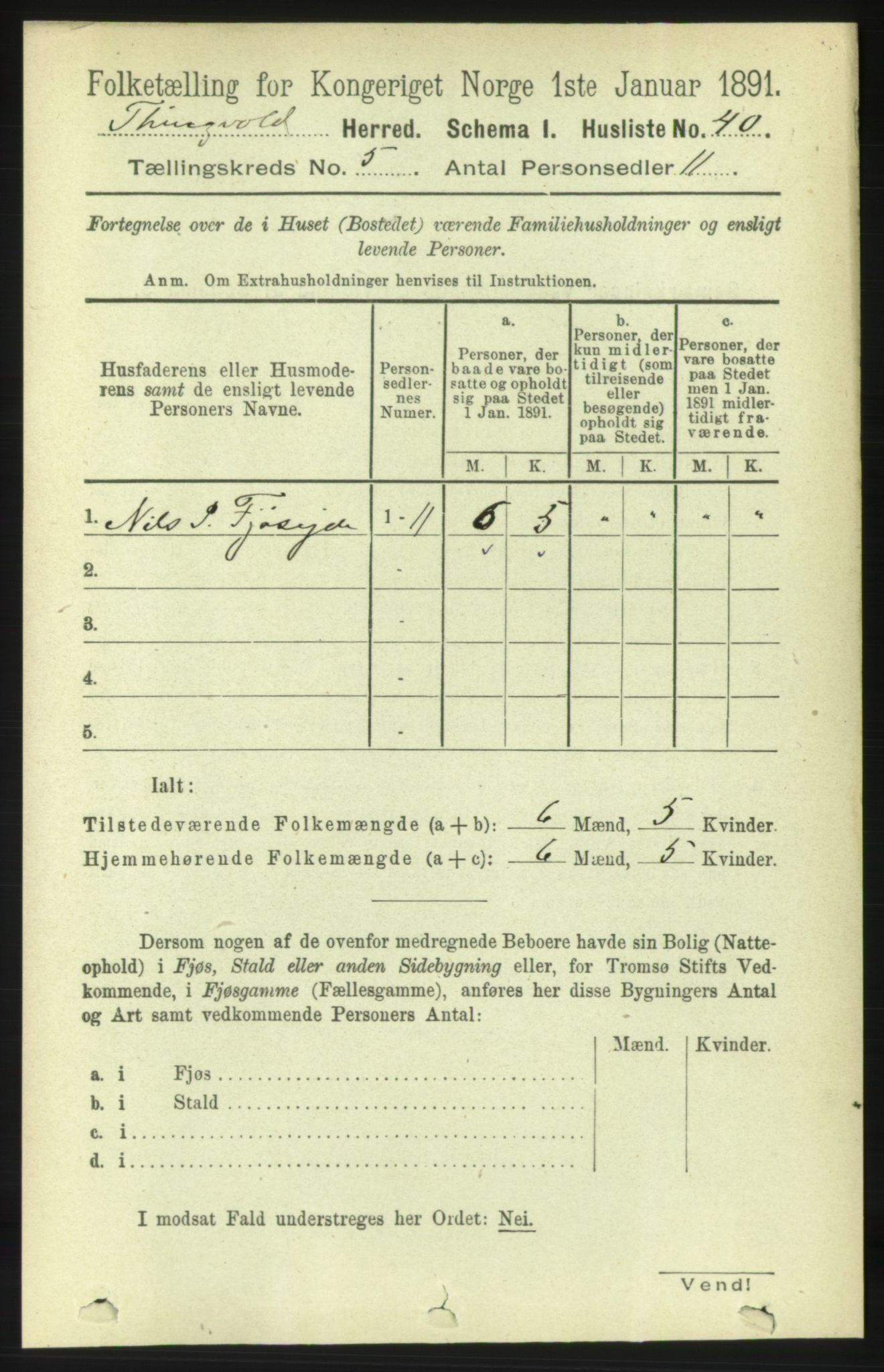 RA, 1891 census for 1560 Tingvoll, 1891, p. 2045