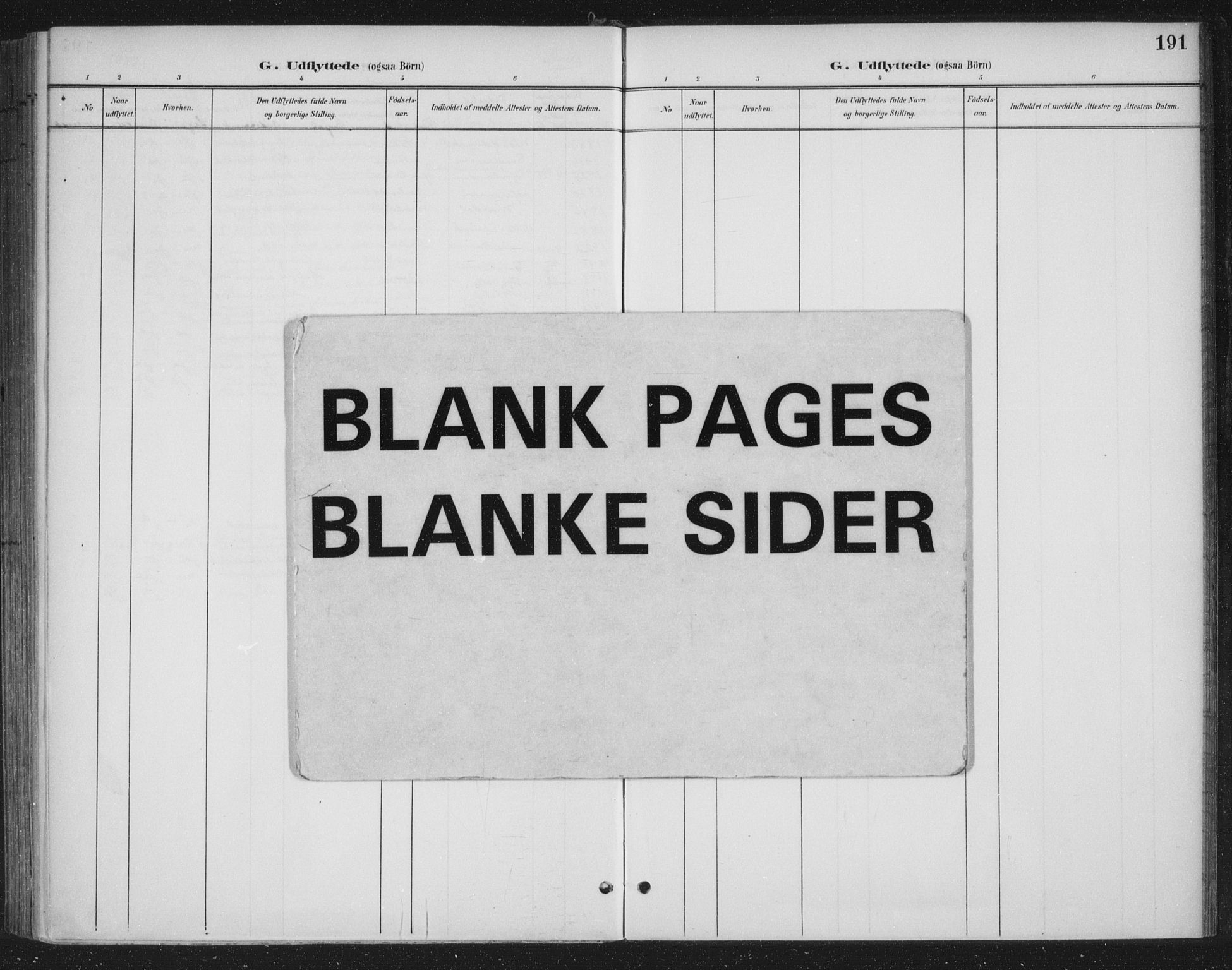 Sand sokneprestkontor, AV/SAST-A-101848/03/C/L0001: Parish register (official) no. A 7, 1899-1928, p. 191