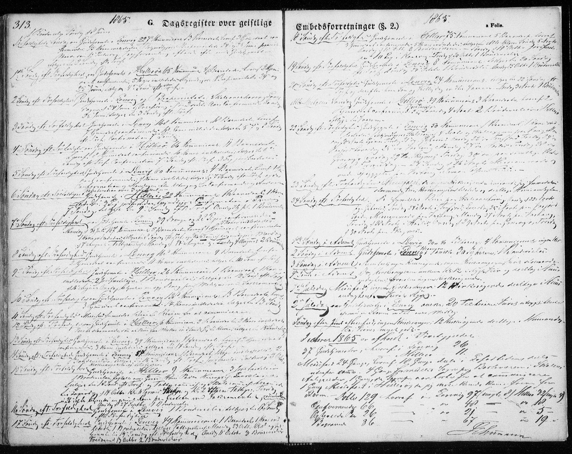 Lenvik sokneprestembete, SATØ/S-1310/H/Ha/Haa/L0007kirke: Parish register (official) no. 7, 1855-1865, p. 313