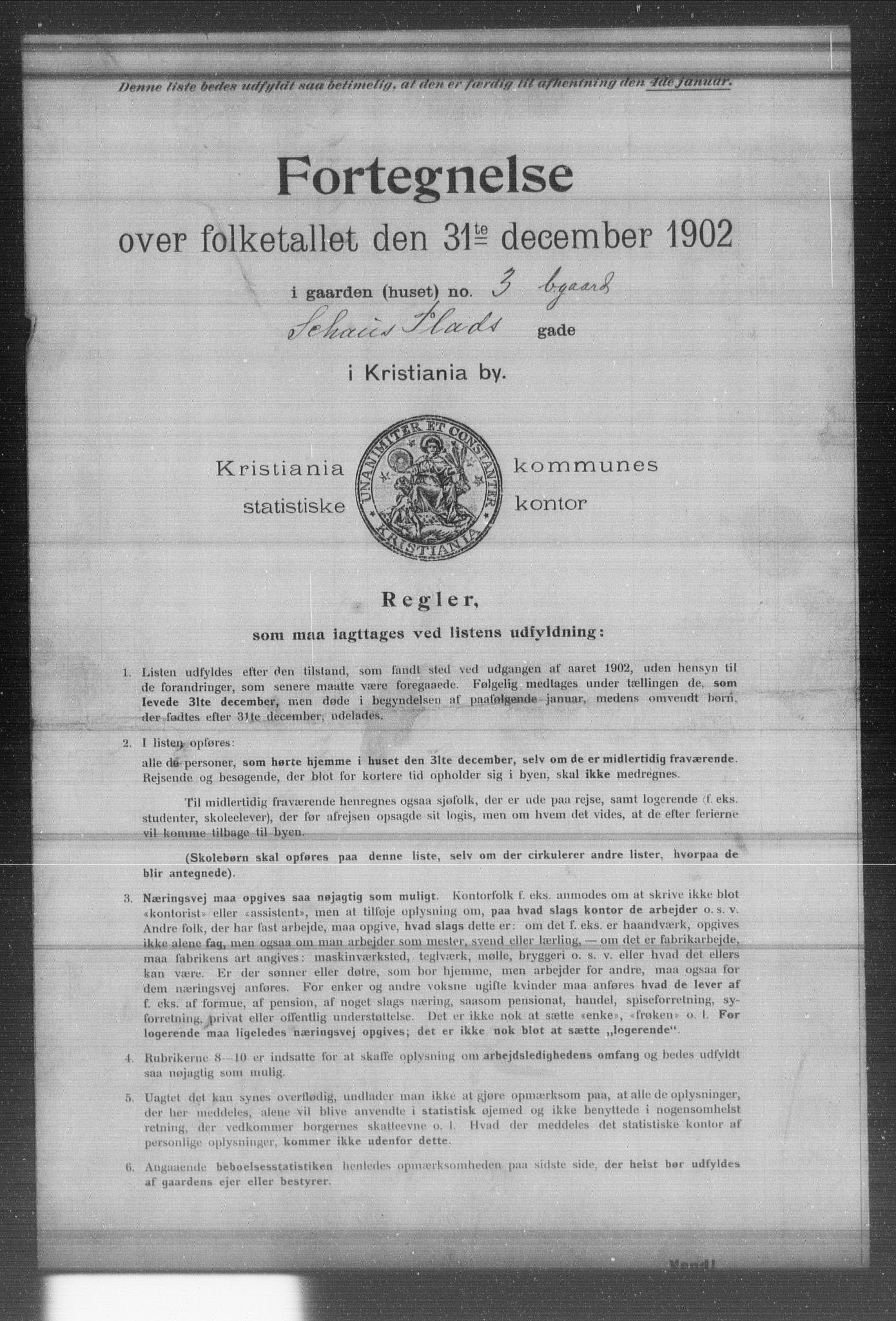OBA, Municipal Census 1902 for Kristiania, 1902, p. 16960