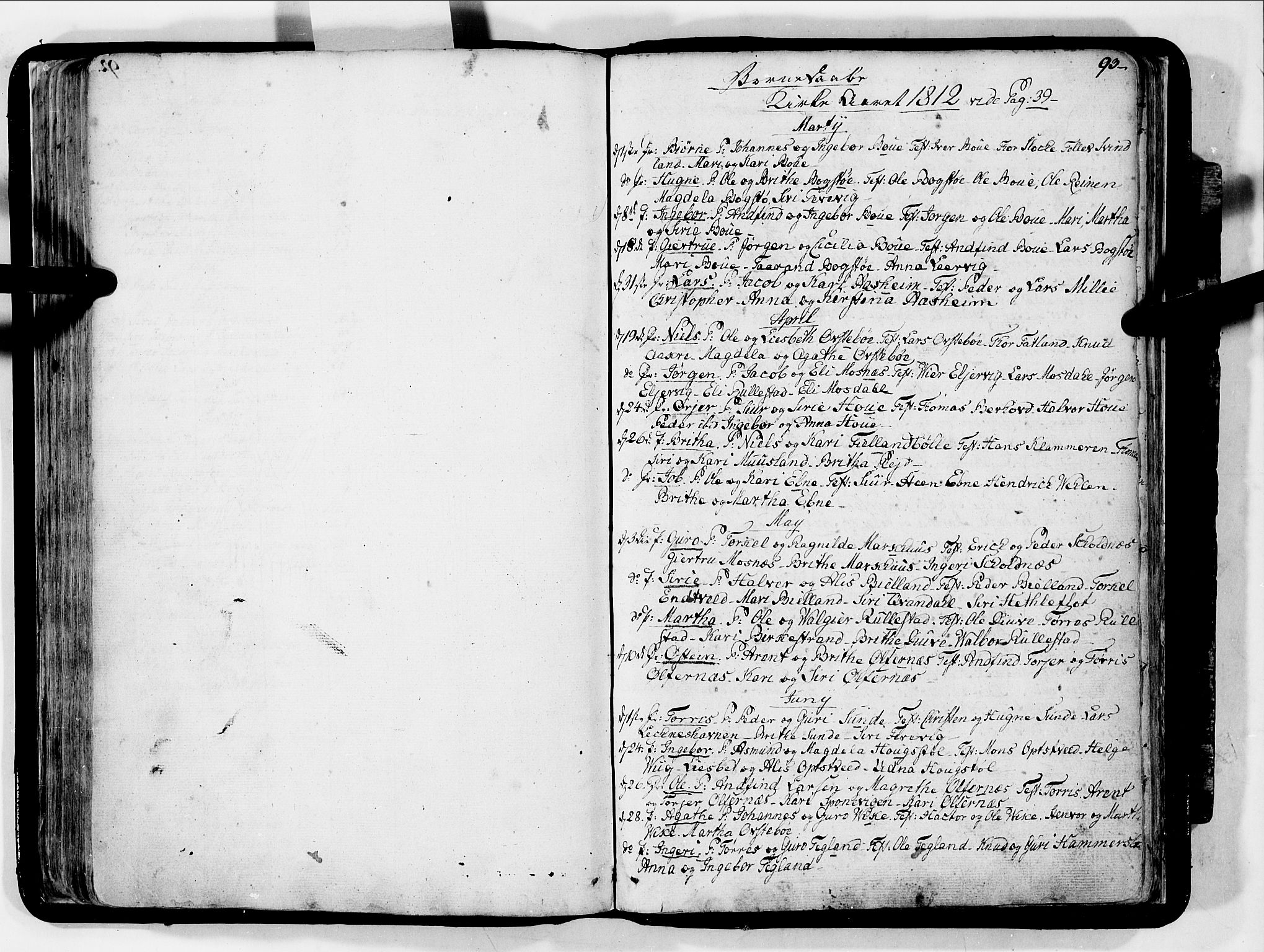 Skånevik sokneprestembete, AV/SAB-A-77801/H/Haa: Parish register (official) no. A 2, 1790-1824, p. 93