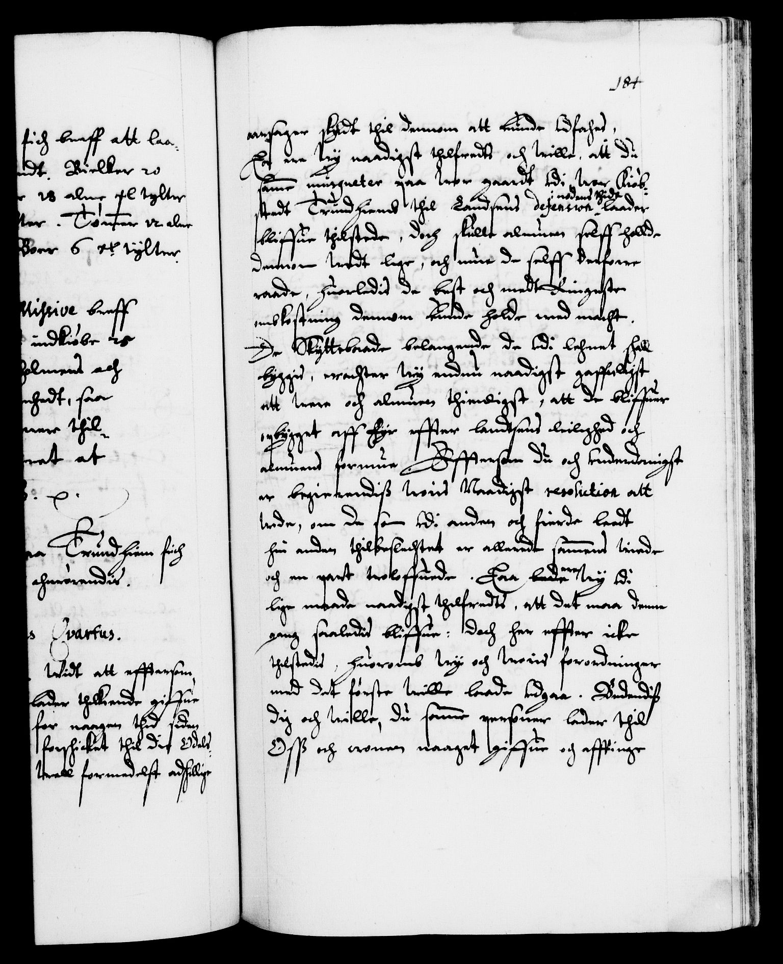 Danske Kanselli 1572-1799, AV/RA-EA-3023/F/Fc/Fca/Fcab/L0004: Norske tegnelser (mikrofilm), 1617-1627, p. 184a