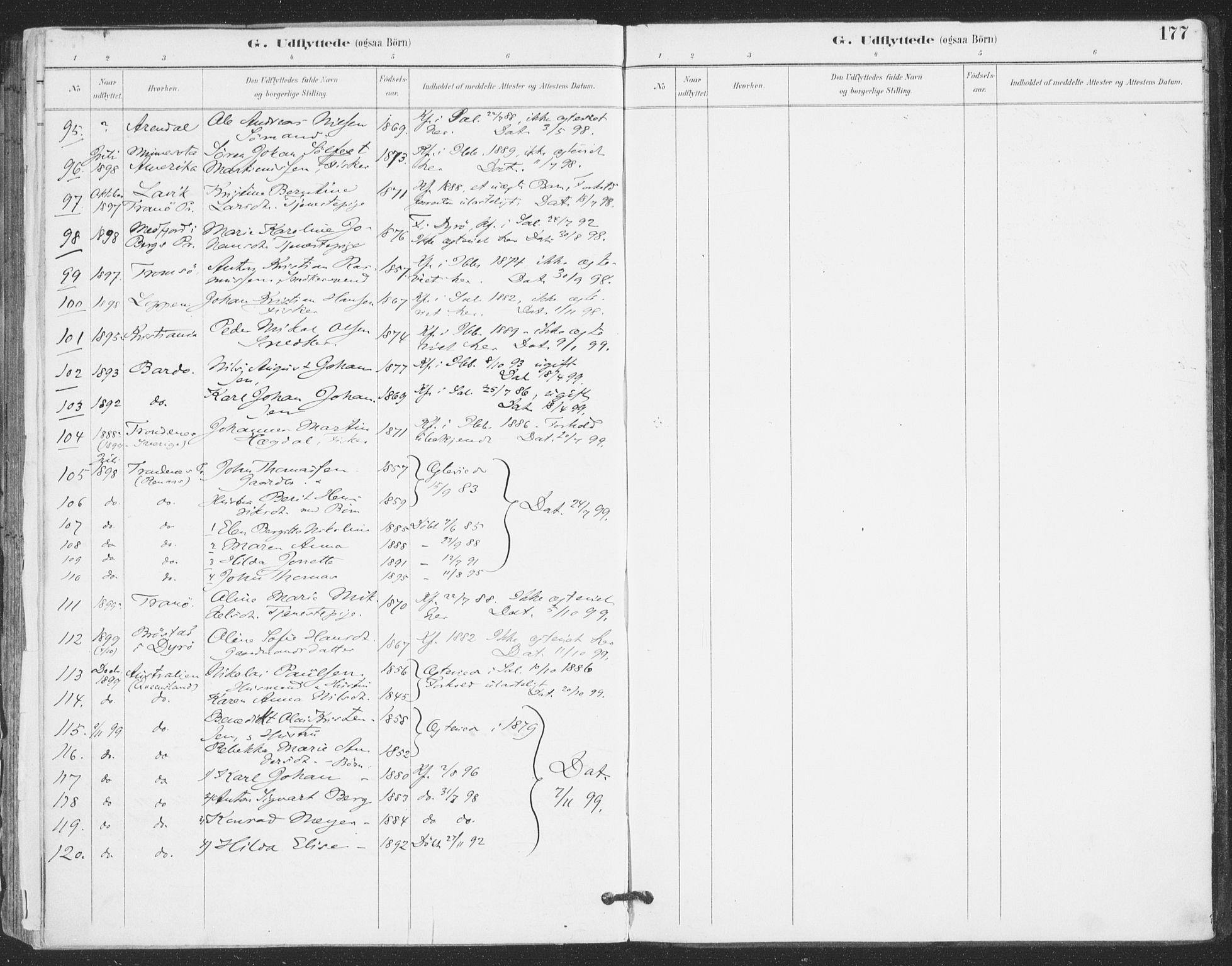 Ibestad sokneprestembete, AV/SATØ-S-0077/H/Ha/Haa/L0015kirke: Parish register (official) no. 15, 1888-1899, p. 177