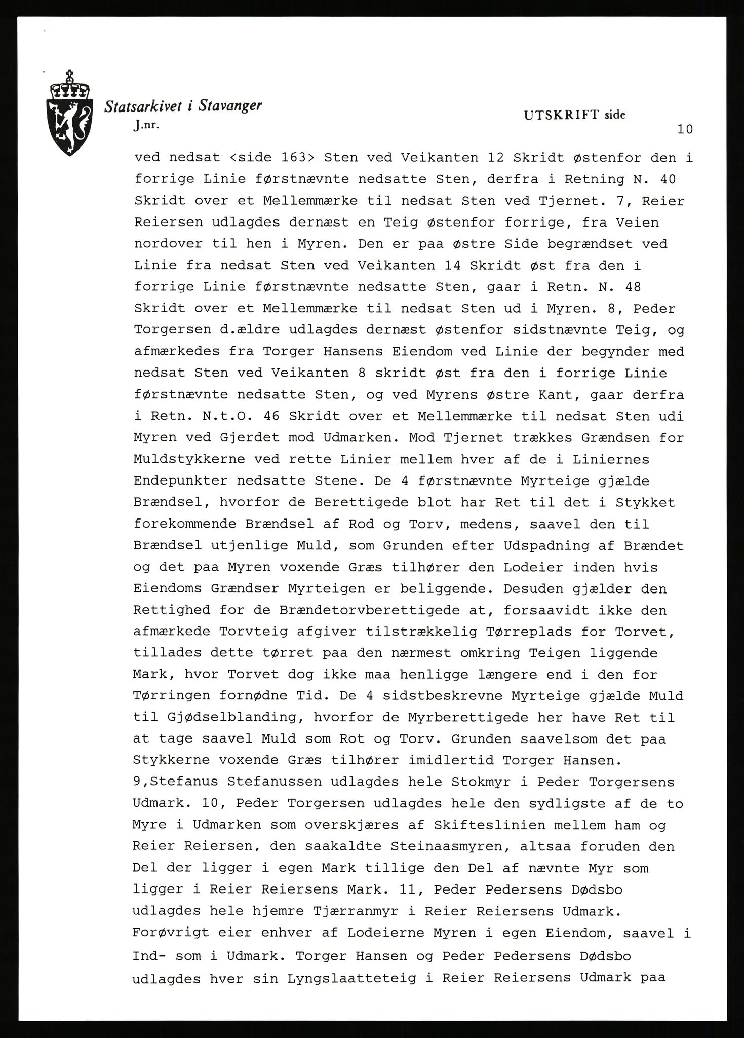 Statsarkivet i Stavanger, AV/SAST-A-101971/03/Y/Yj/L0026: Avskrifter sortert etter gårdsnavn: Gjerde - Grastveid, 1750-1930, p. 141