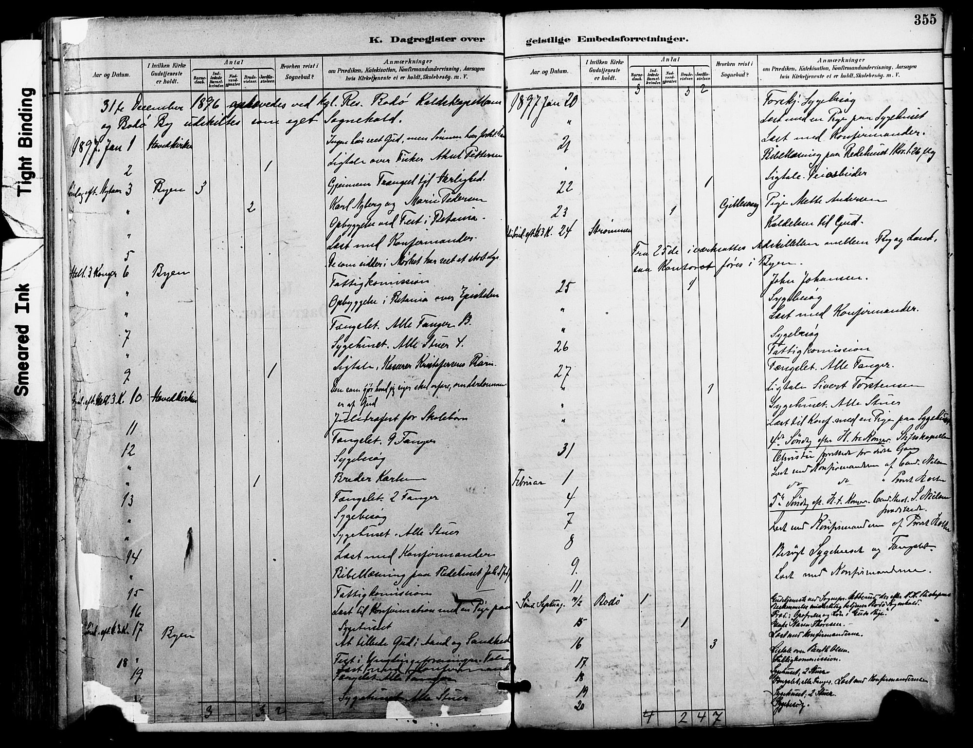 Ministerialprotokoller, klokkerbøker og fødselsregistre - Nordland, SAT/A-1459/801/L0010: Parish register (official) no. 801A10, 1888-1899, p. 355