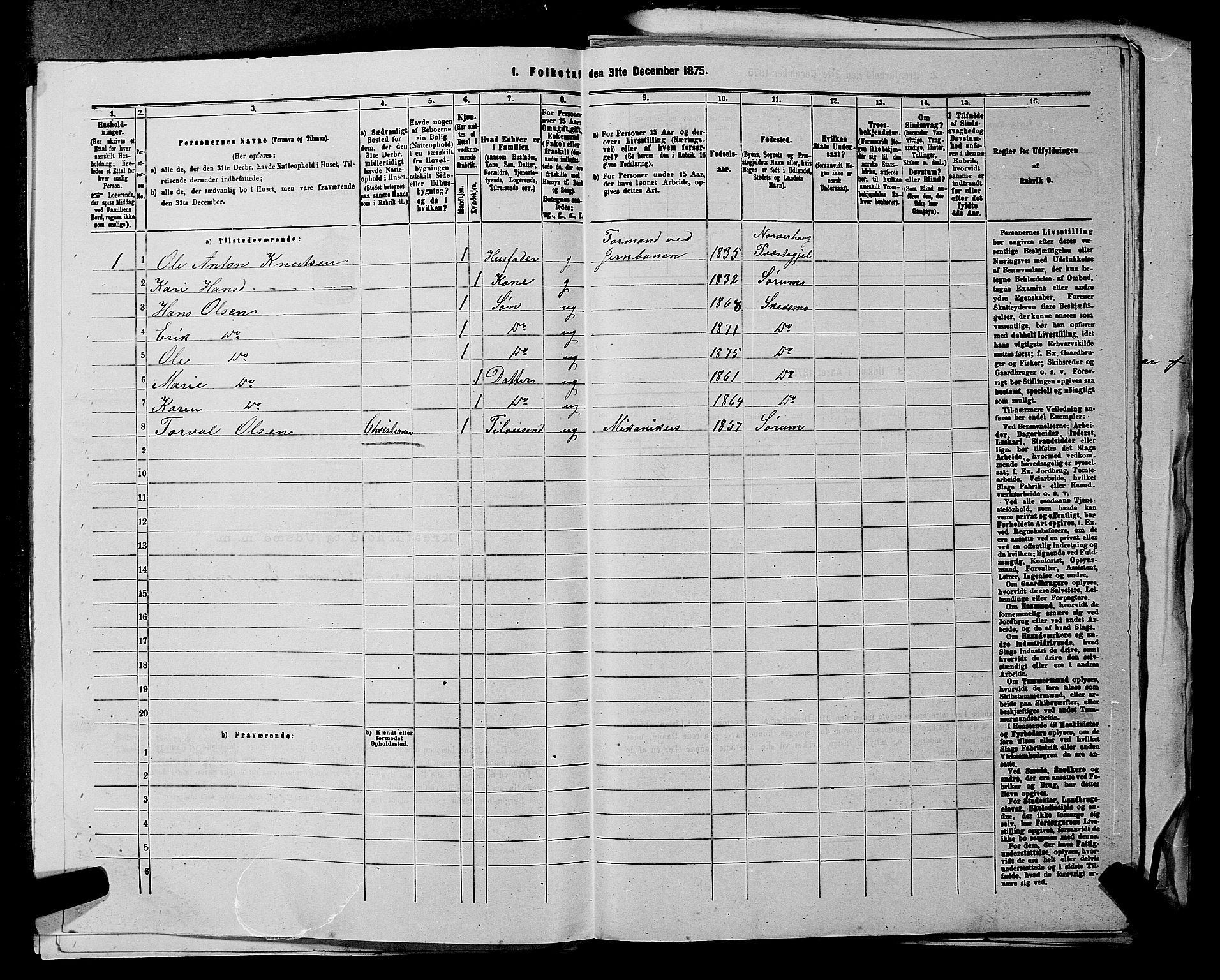 RA, 1875 census for 0231P Skedsmo, 1875, p. 127