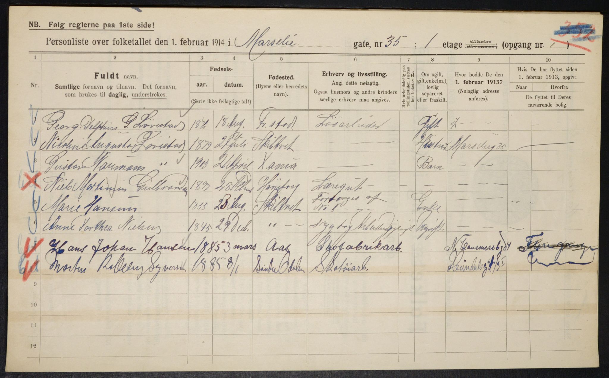 OBA, Municipal Census 1914 for Kristiania, 1914, p. 64628