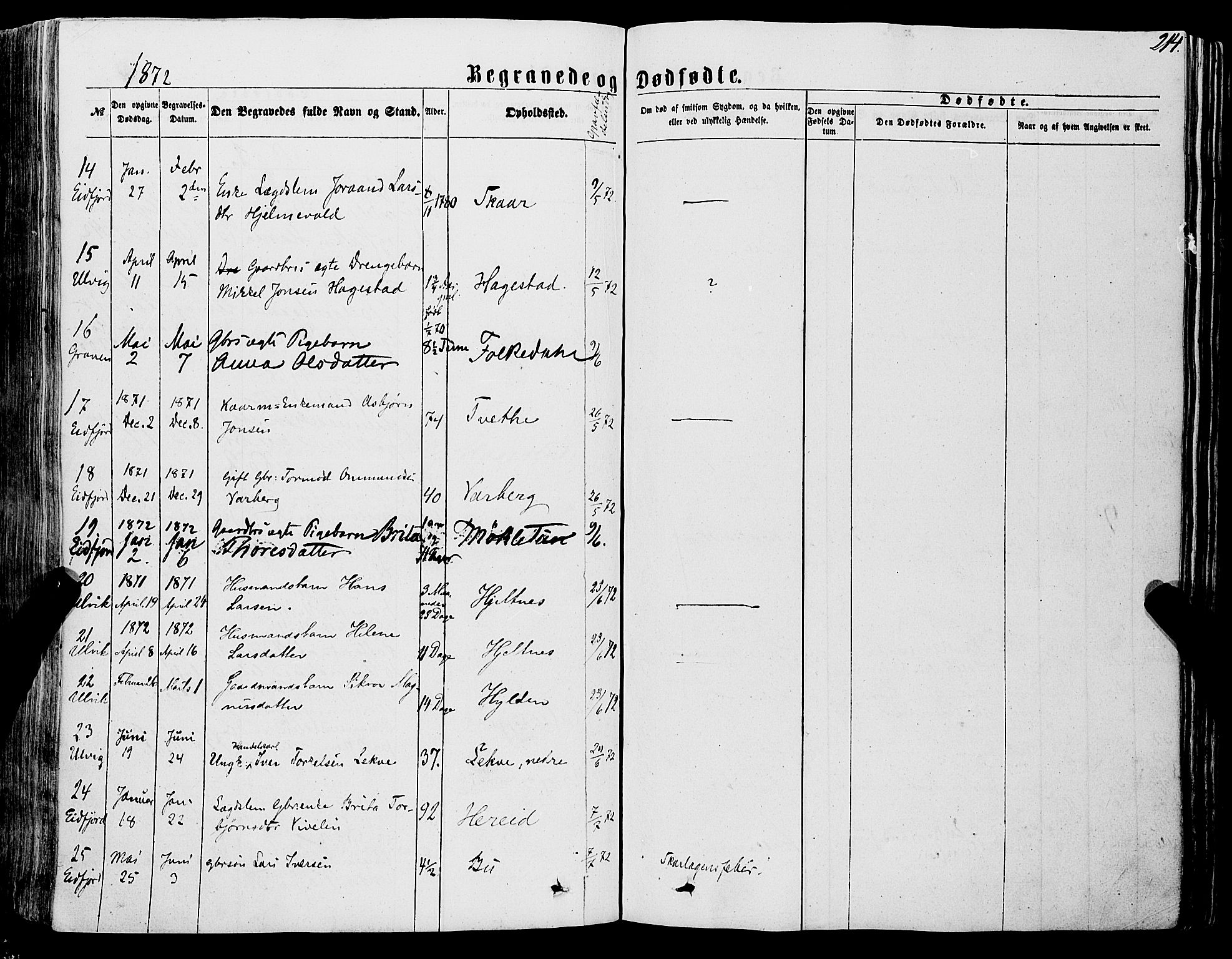 Ulvik sokneprestembete, AV/SAB-A-78801/H/Haa: Parish register (official) no. A 15, 1864-1878, p. 214