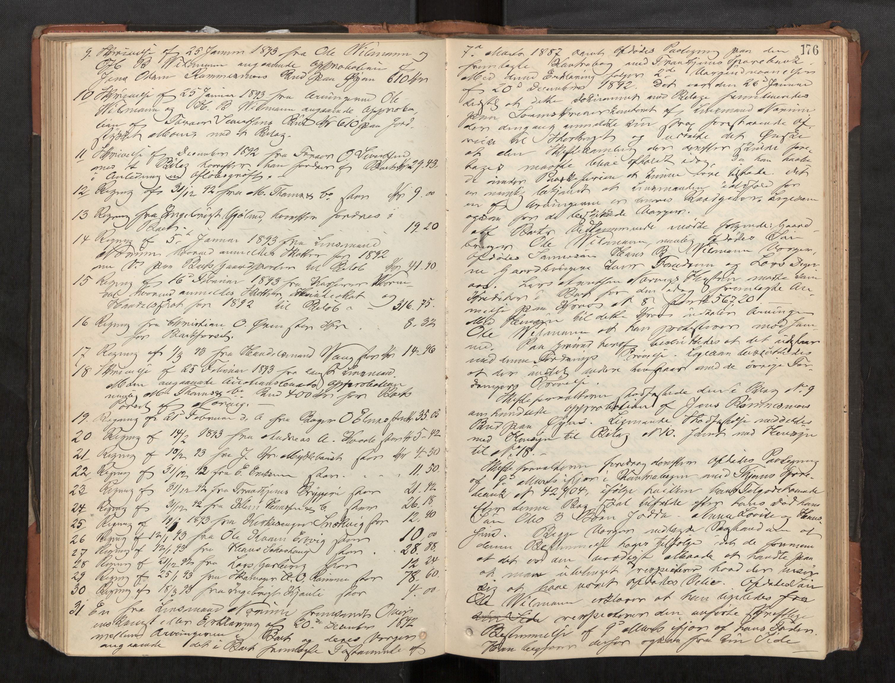 Orkdal sorenskriveri, AV/SAT-A-4169/1/3/3B/L0008: Skiftebehandlingsprotokoll, 1885-1896, p. 176