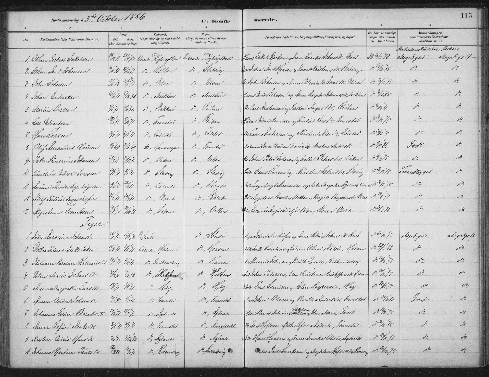 Ministerialprotokoller, klokkerbøker og fødselsregistre - Sør-Trøndelag, SAT/A-1456/662/L0755: Parish register (official) no. 662A01, 1879-1905, p. 115