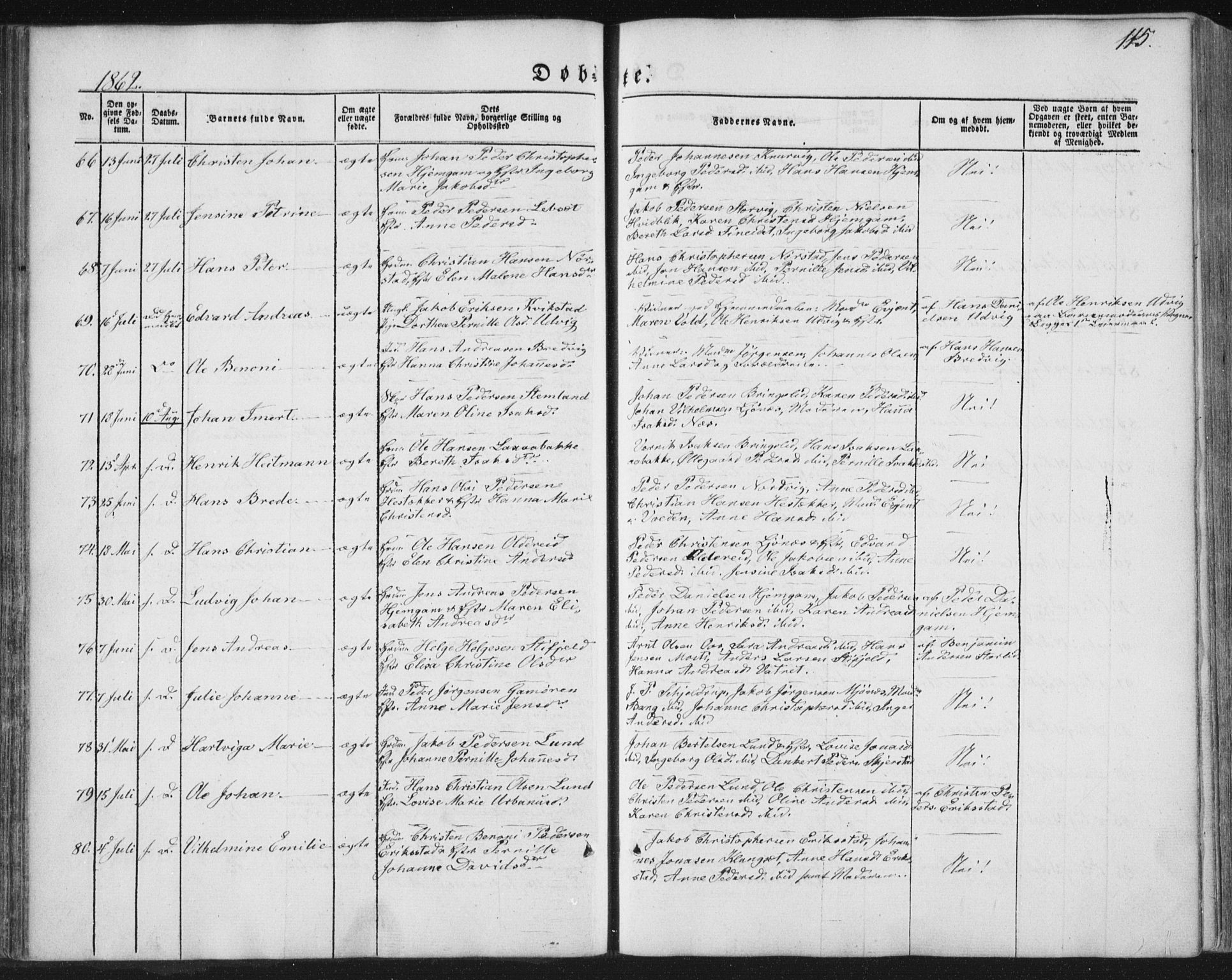 Ministerialprotokoller, klokkerbøker og fødselsregistre - Nordland, AV/SAT-A-1459/852/L0738: Parish register (official) no. 852A08, 1849-1865, p. 115