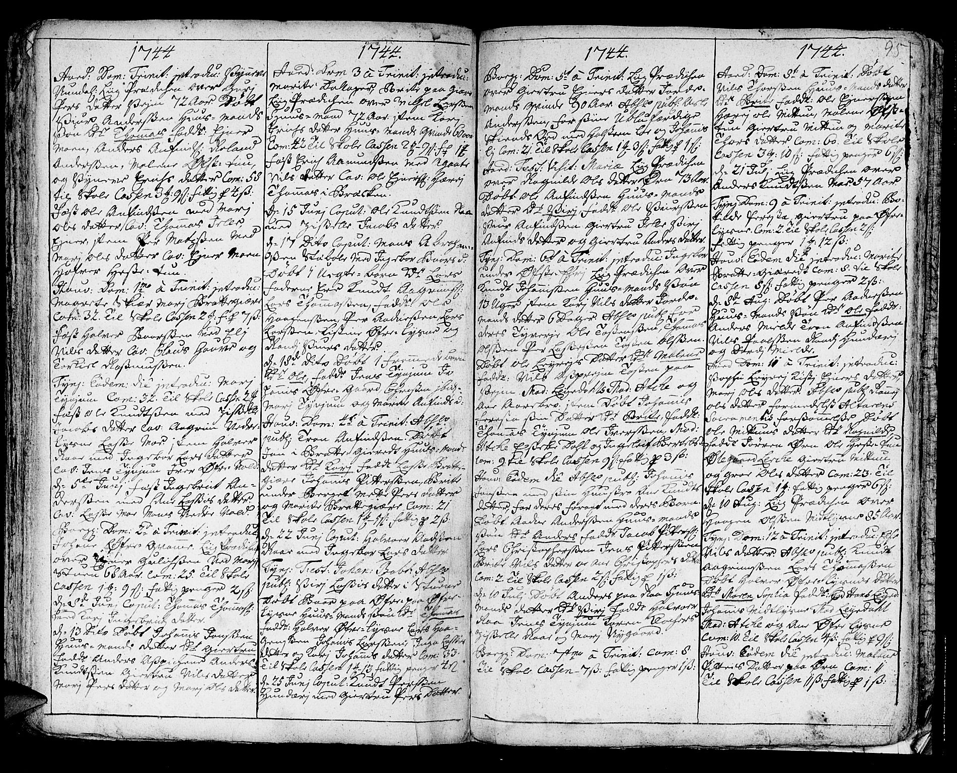 Lærdal sokneprestembete, AV/SAB-A-81201: Parish register (official) no. A 1, 1711-1752, p. 95