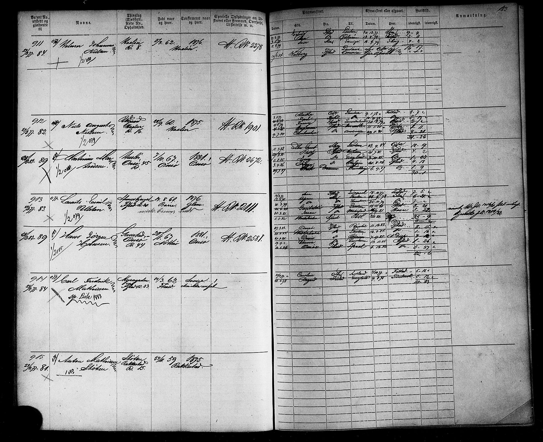 Fredrikstad mønstringskontor, AV/SAO-A-10569b/F/Fc/Fca/L0003: Annotasjonsrulle, 1868-1885, p. 187