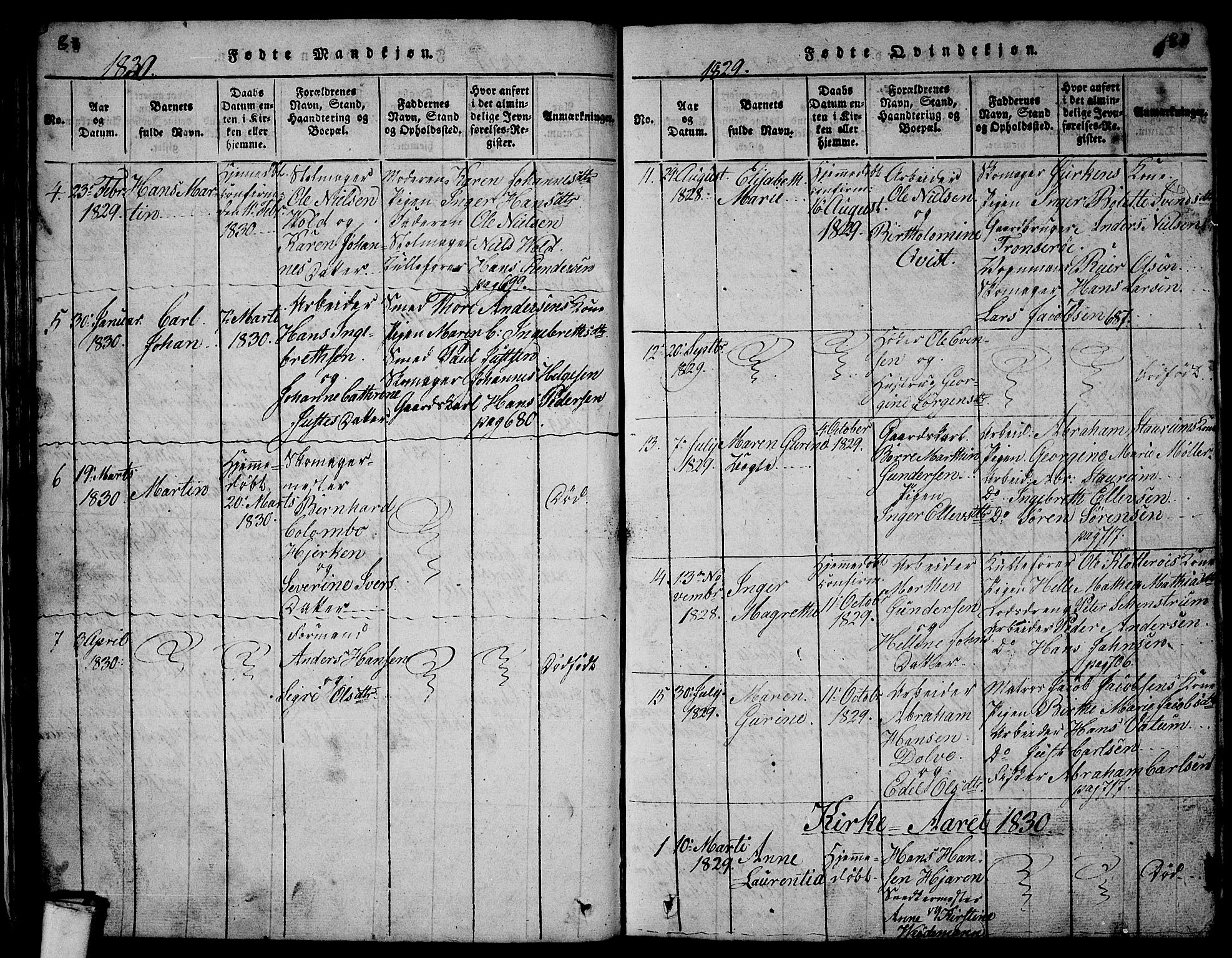 Larvik kirkebøker, AV/SAKO-A-352/G/Gb/L0001: Parish register (copy) no. II 1, 1818-1843, p. 82-83