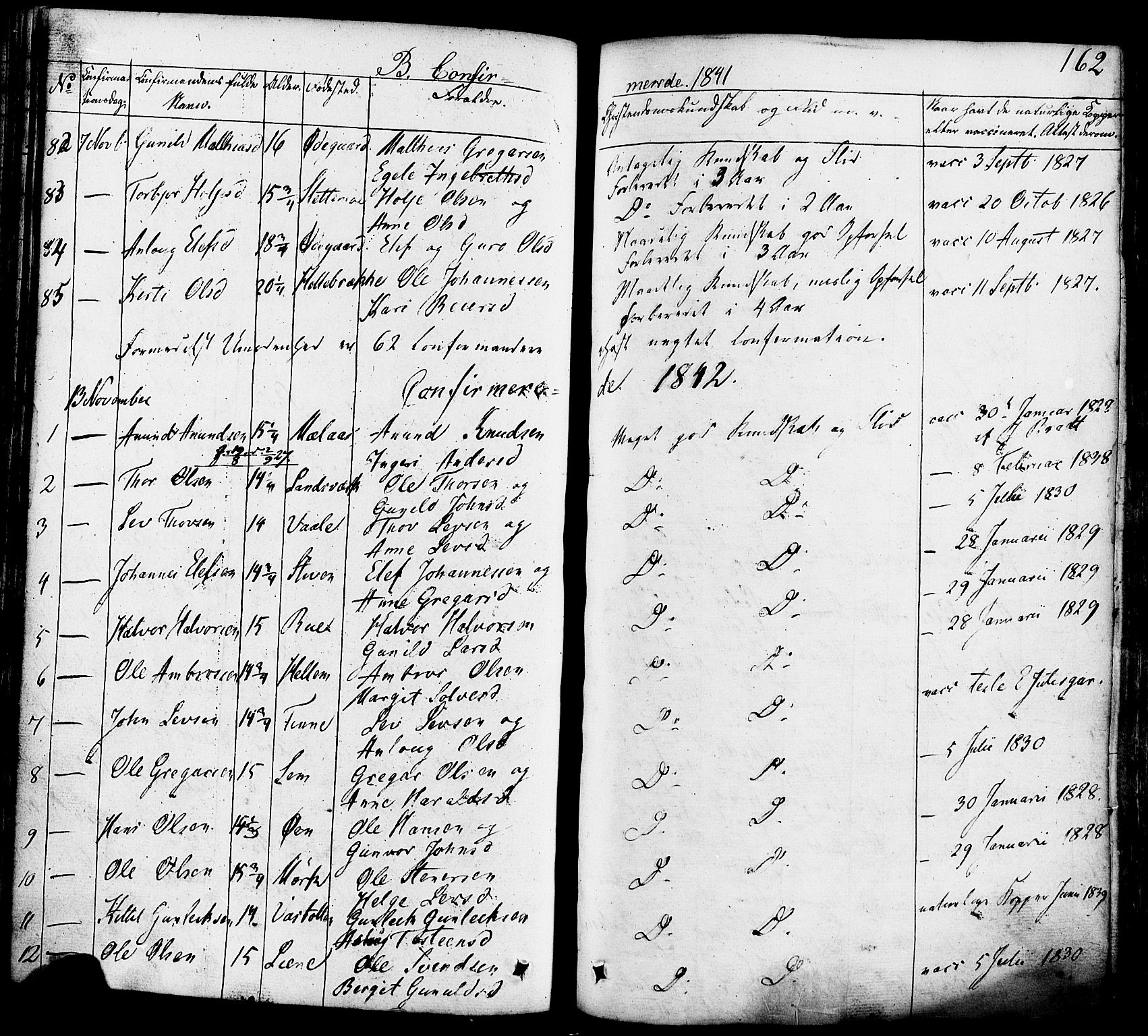 Heddal kirkebøker, AV/SAKO-A-268/F/Fa/L0006: Parish register (official) no. I 6, 1837-1854, p. 162