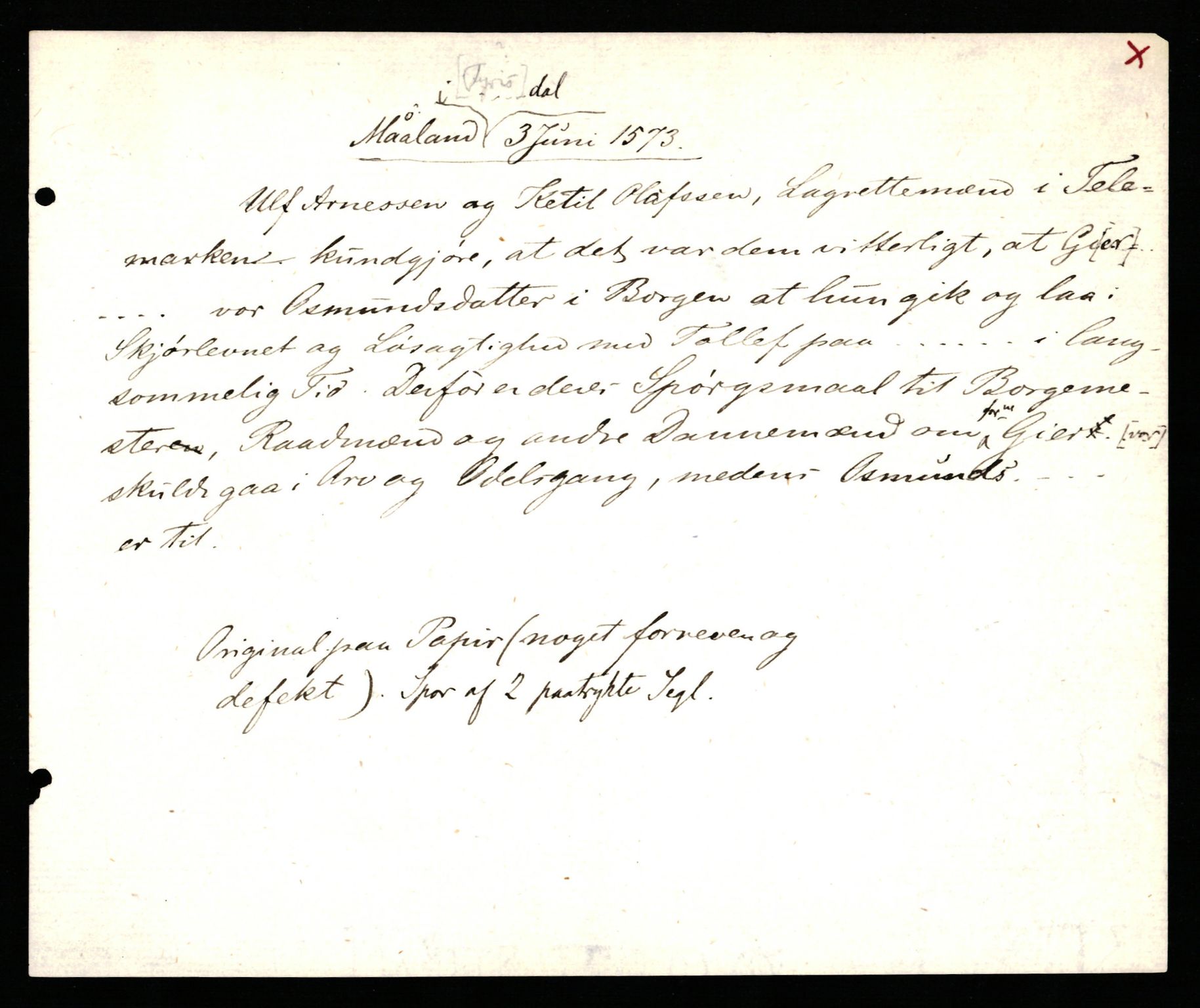 Riksarkivets diplomsamling, AV/RA-EA-5965/F35/F35b/L0002: Riksarkivets diplomer, seddelregister, 1567-1583, p. 183