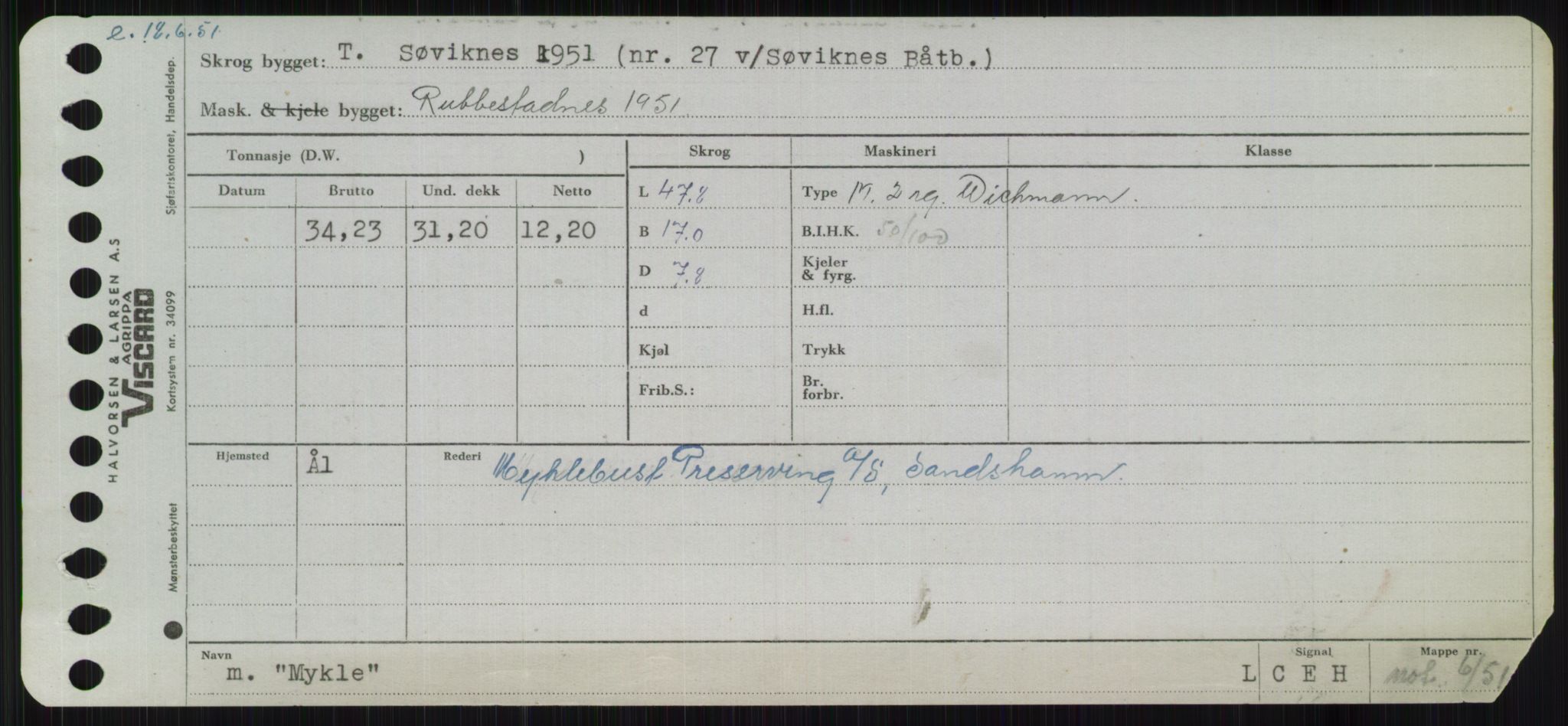 Sjøfartsdirektoratet med forløpere, Skipsmålingen, RA/S-1627/H/Ha/L0004/0001: Fartøy, Mas-R / Fartøy, Mas-Odd, p. 307