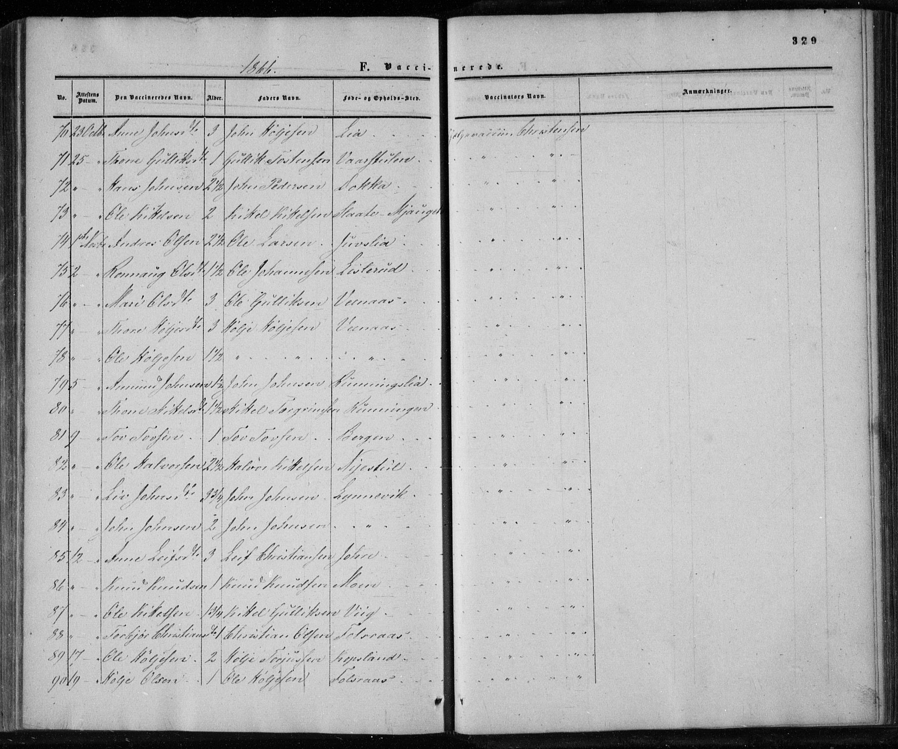 Gransherad kirkebøker, AV/SAKO-A-267/F/Fa/L0003: Parish register (official) no. I 3, 1859-1870, p. 329