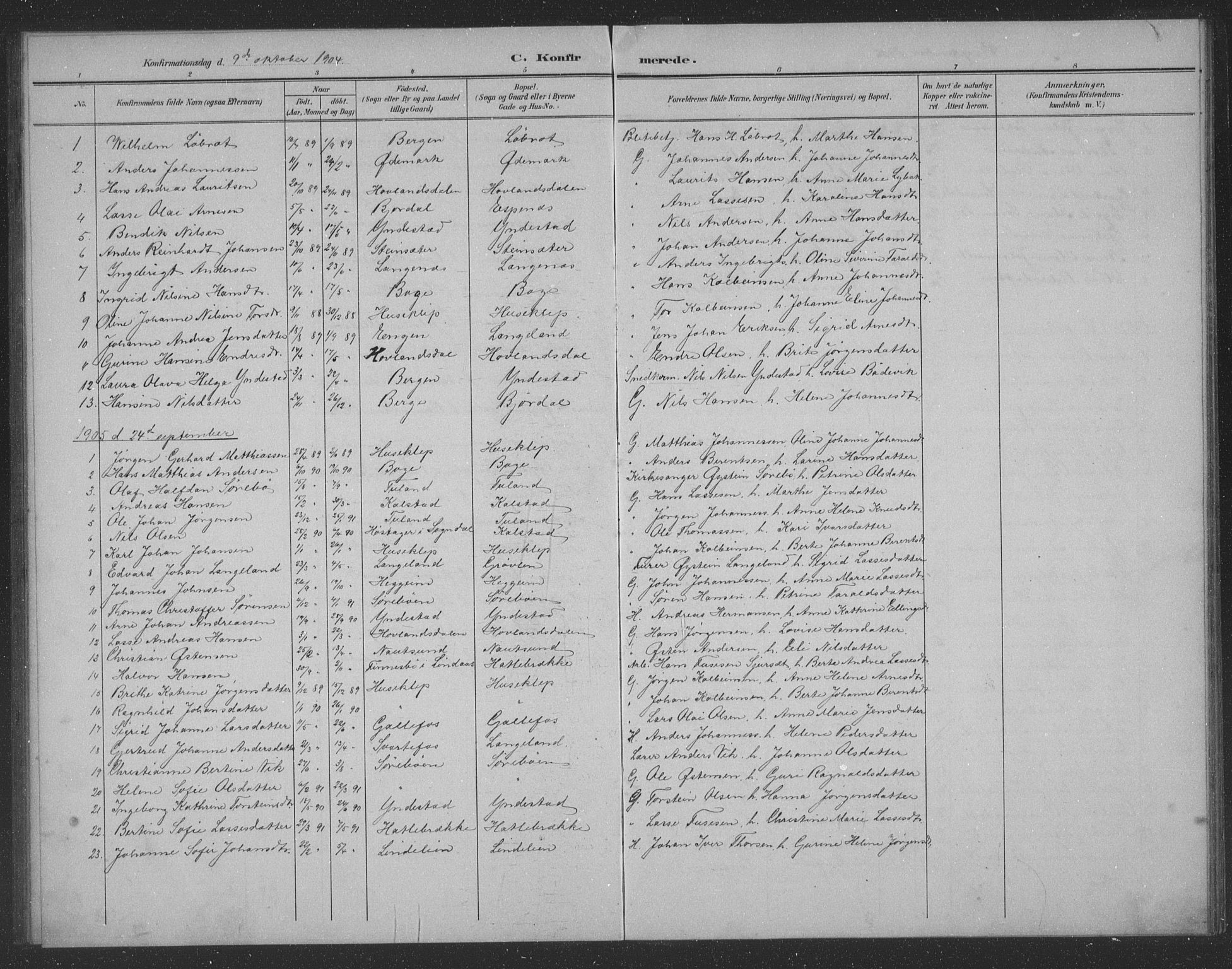 Fjaler sokneprestembete, AV/SAB-A-79801/H/Hab/Habd/L0002: Parish register (copy) no. D 2, 1892-1921