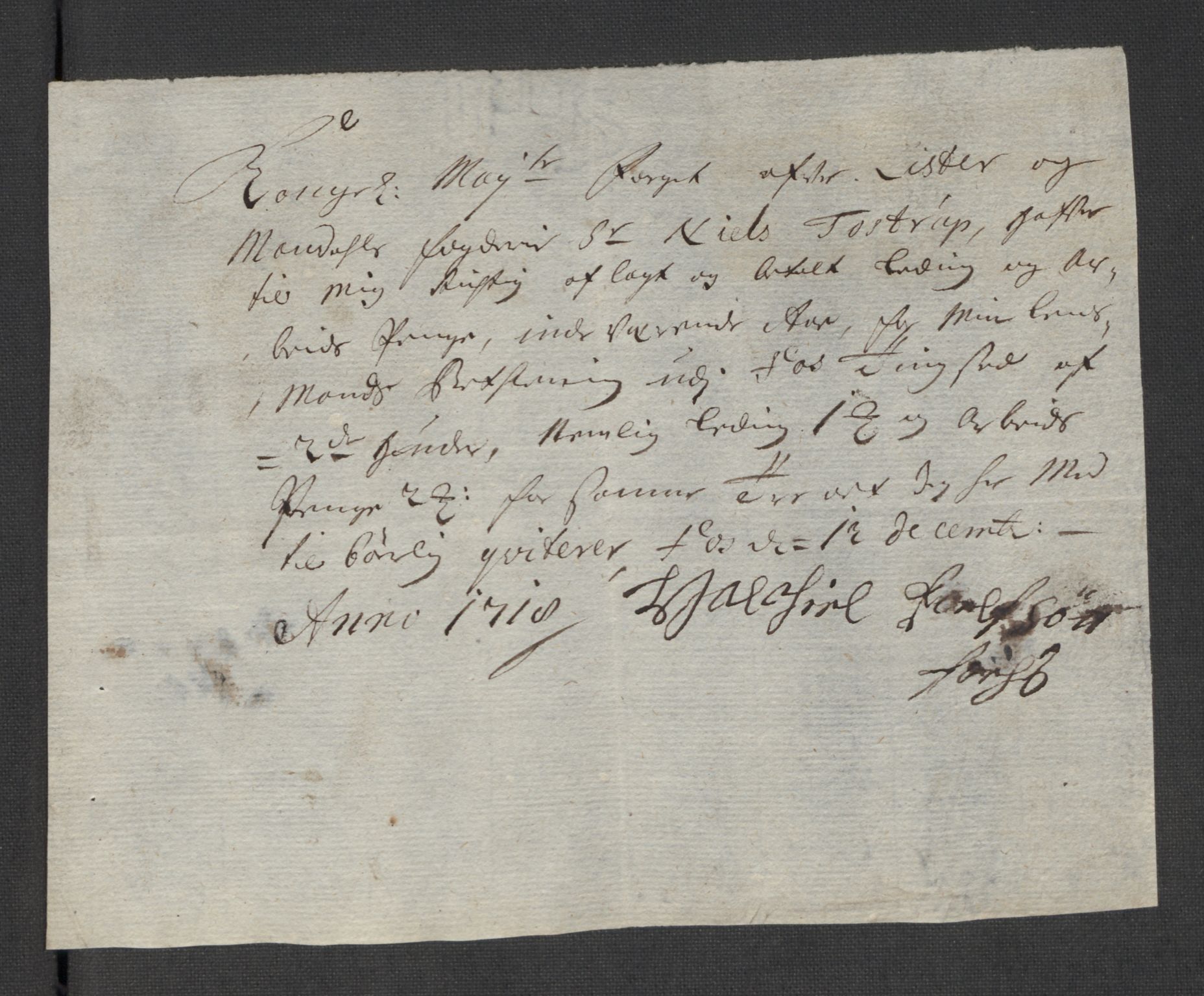 Rentekammeret inntil 1814, Reviderte regnskaper, Fogderegnskap, AV/RA-EA-4092/R43/L2563: Fogderegnskap Lista og Mandal, 1718, p. 358