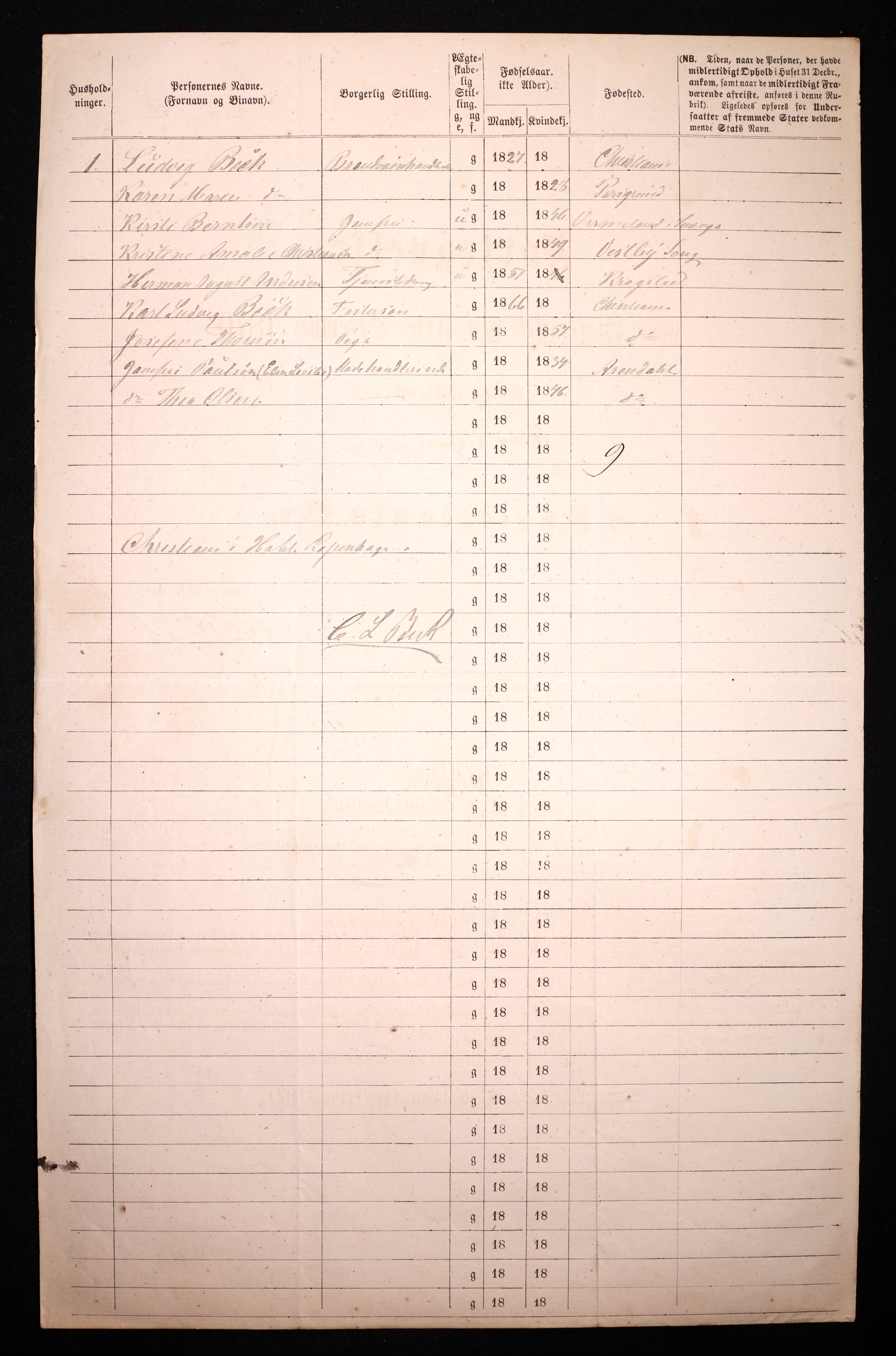 RA, 1870 census for 0301 Kristiania, 1870, p. 4741