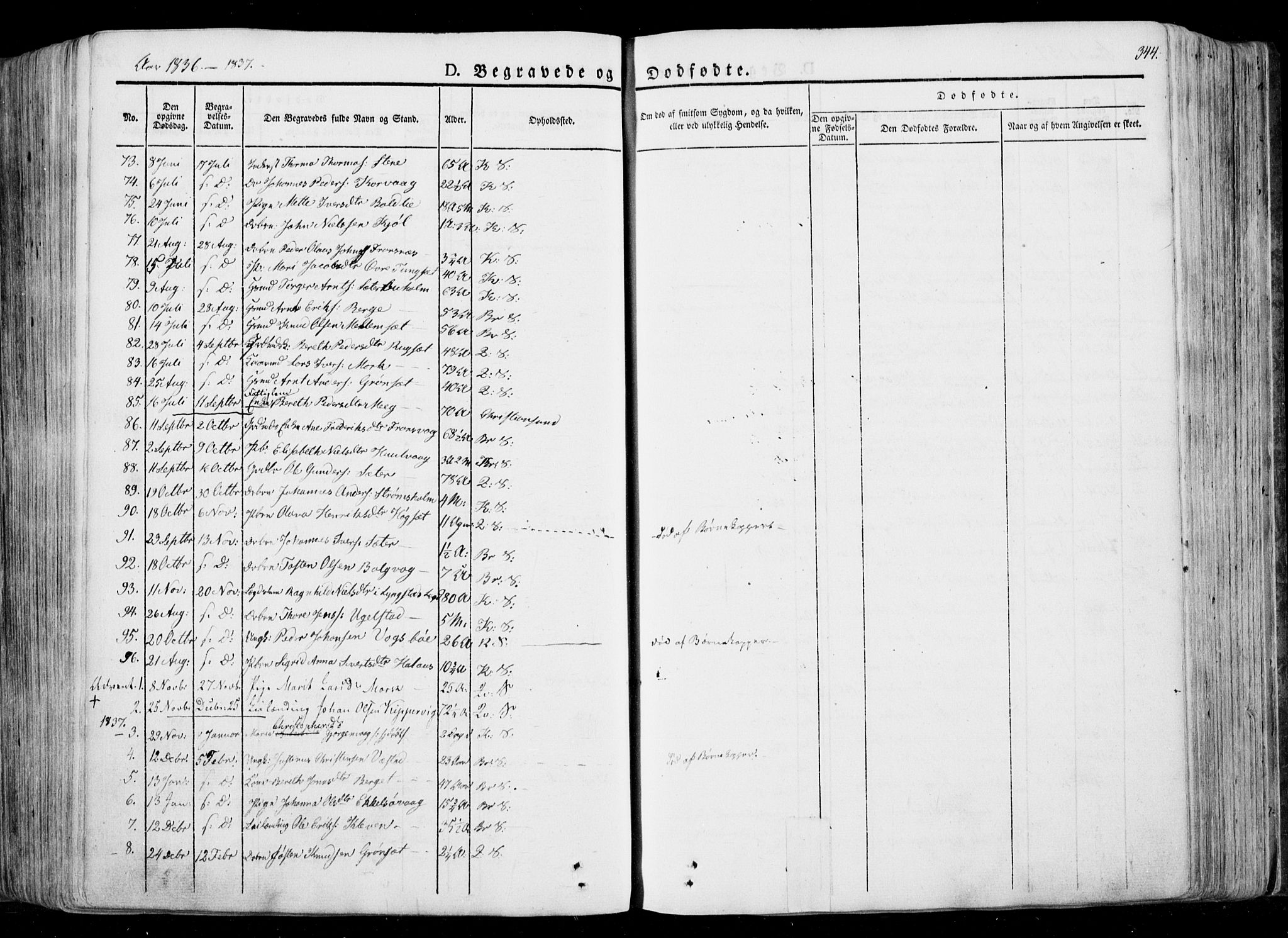 Ministerialprotokoller, klokkerbøker og fødselsregistre - Møre og Romsdal, SAT/A-1454/568/L0803: Parish register (official) no. 568A10, 1830-1853, p. 344