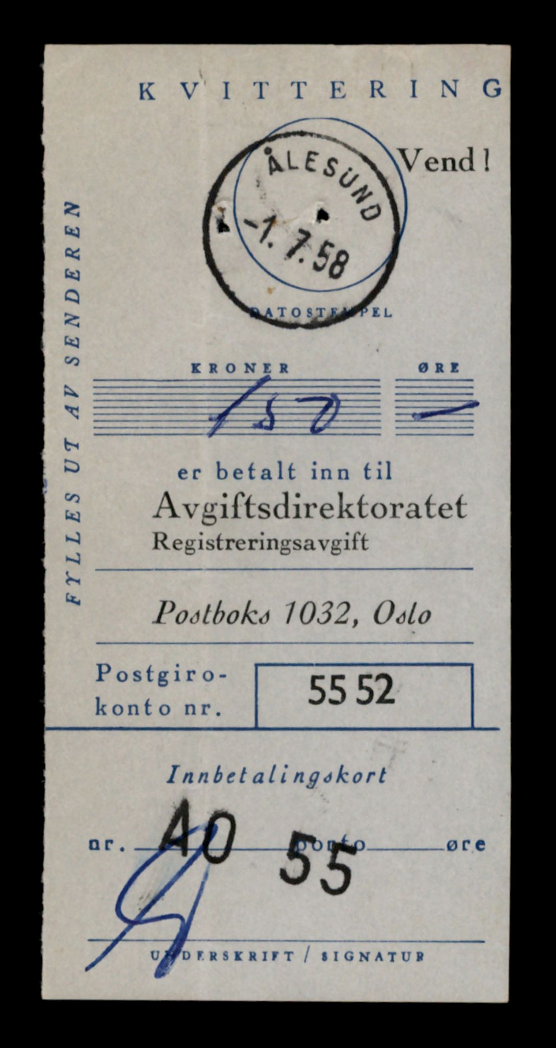 Møre og Romsdal vegkontor - Ålesund trafikkstasjon, AV/SAT-A-4099/F/Fe/L0003: Registreringskort for kjøretøy T 232 - T 340, 1927-1998, p. 2708