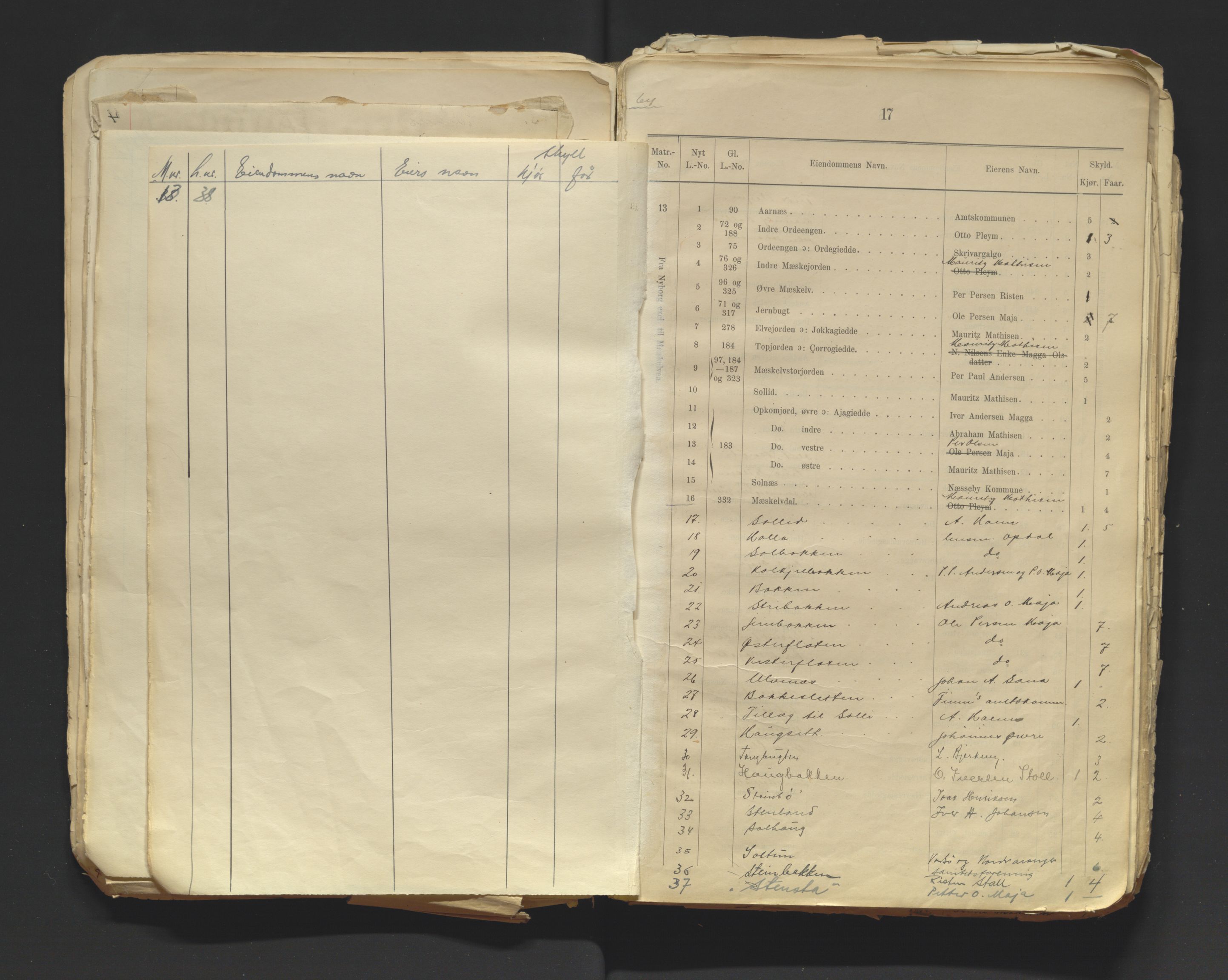 Tana fogderi/sorenskriveri, AV/SATØ-S-0058/I/Ip/L0254/0001: -- / Annet om tinglysing. Matrikkel, Tana sorenskriveri., 1884, p. 17