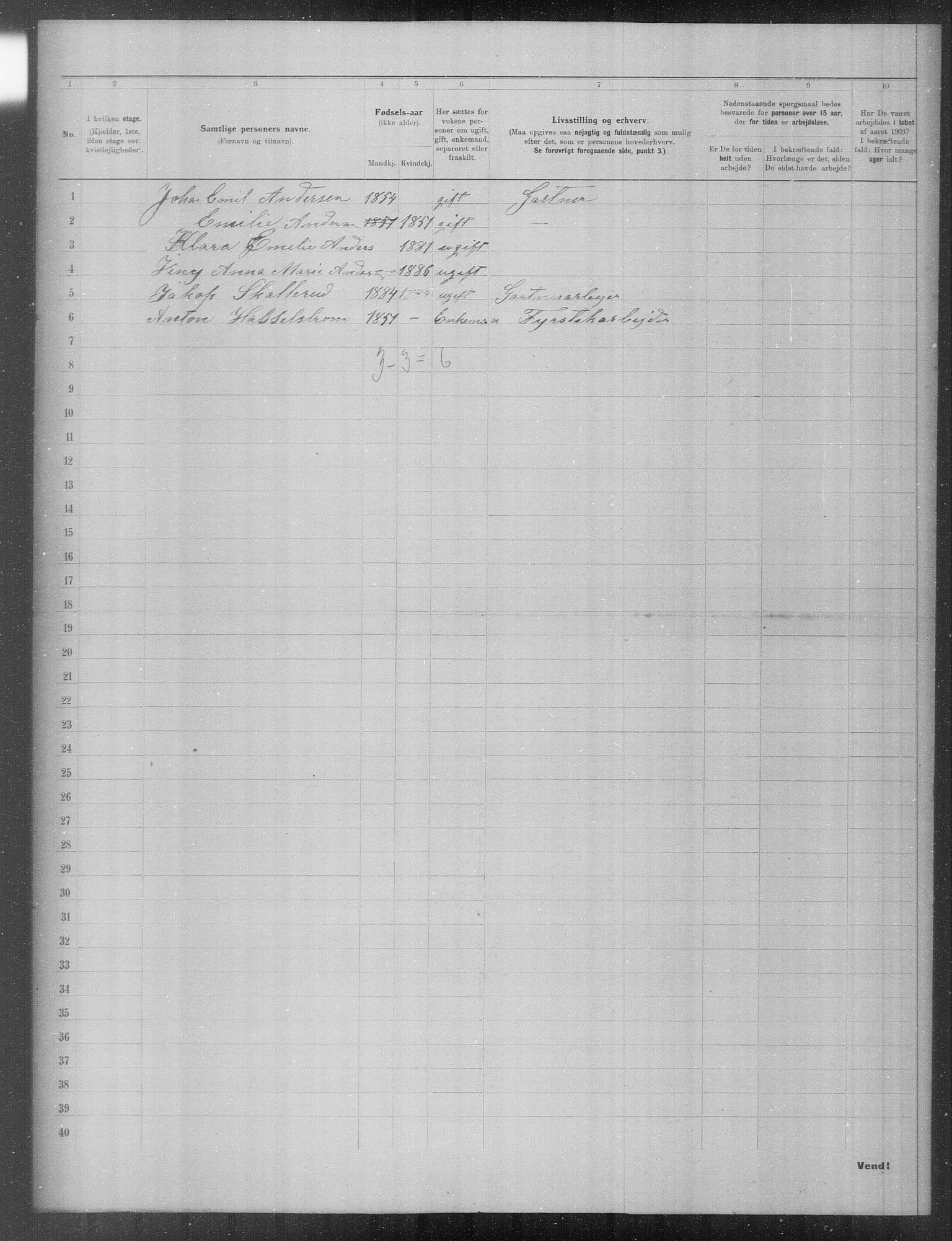 OBA, Municipal Census 1903 for Kristiania, 1903, p. 20322