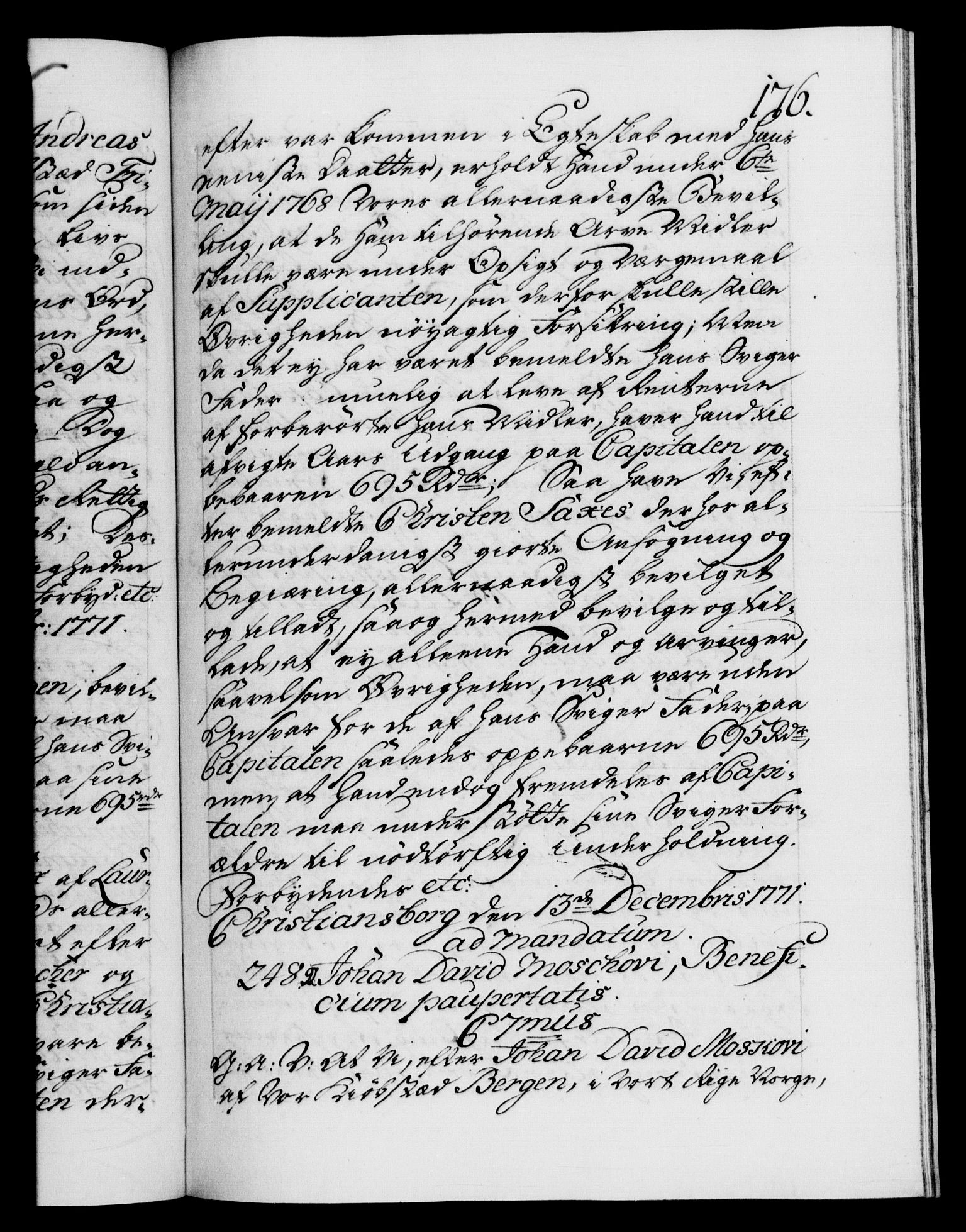 Danske Kanselli 1572-1799, RA/EA-3023/F/Fc/Fca/Fcaa/L0045: Norske registre "Norske eller 3. dept.s åpne brev, 1771-1773, p. 176a