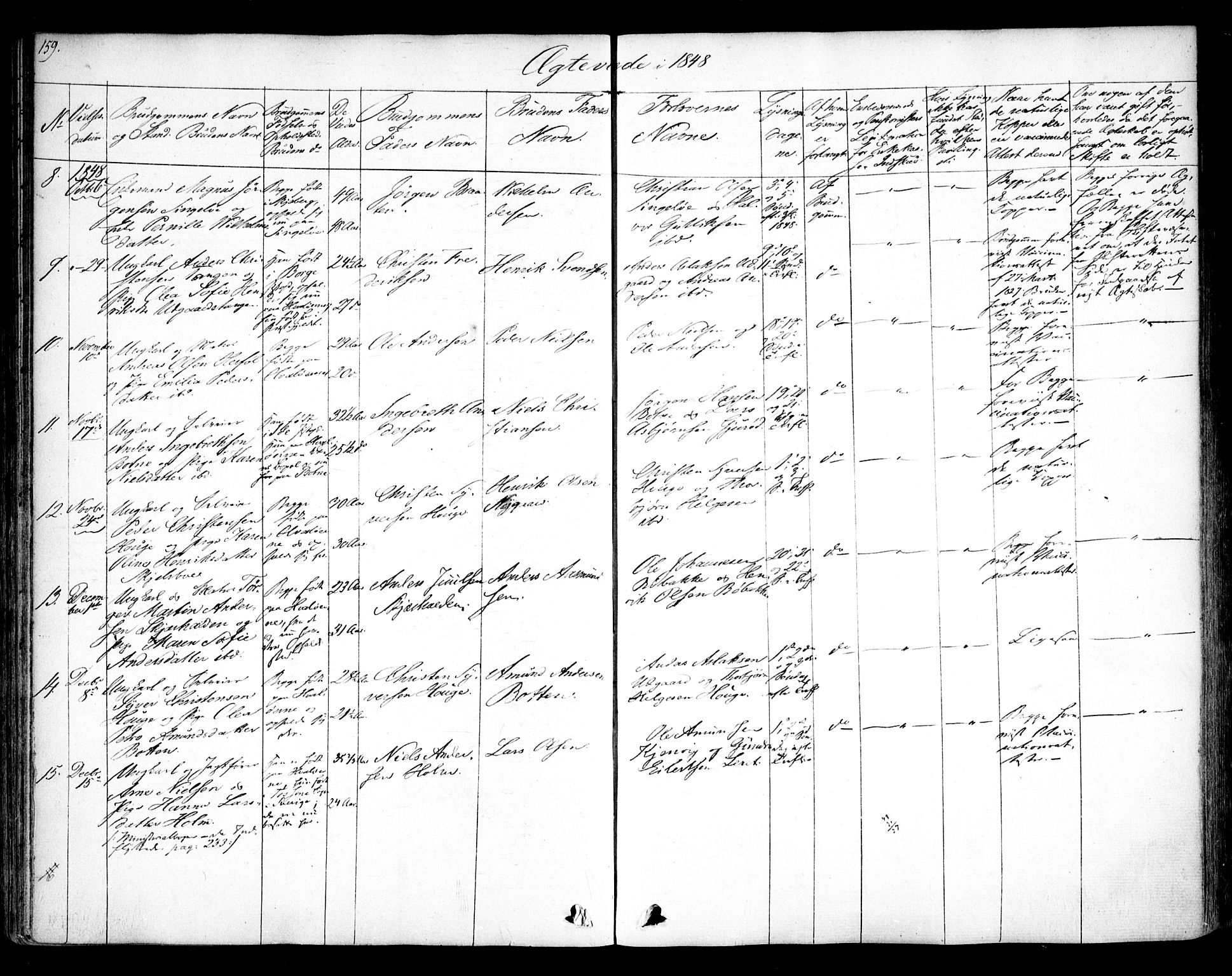 Hvaler prestekontor Kirkebøker, AV/SAO-A-2001/F/Fa/L0006: Parish register (official) no. I 6, 1846-1863, p. 159