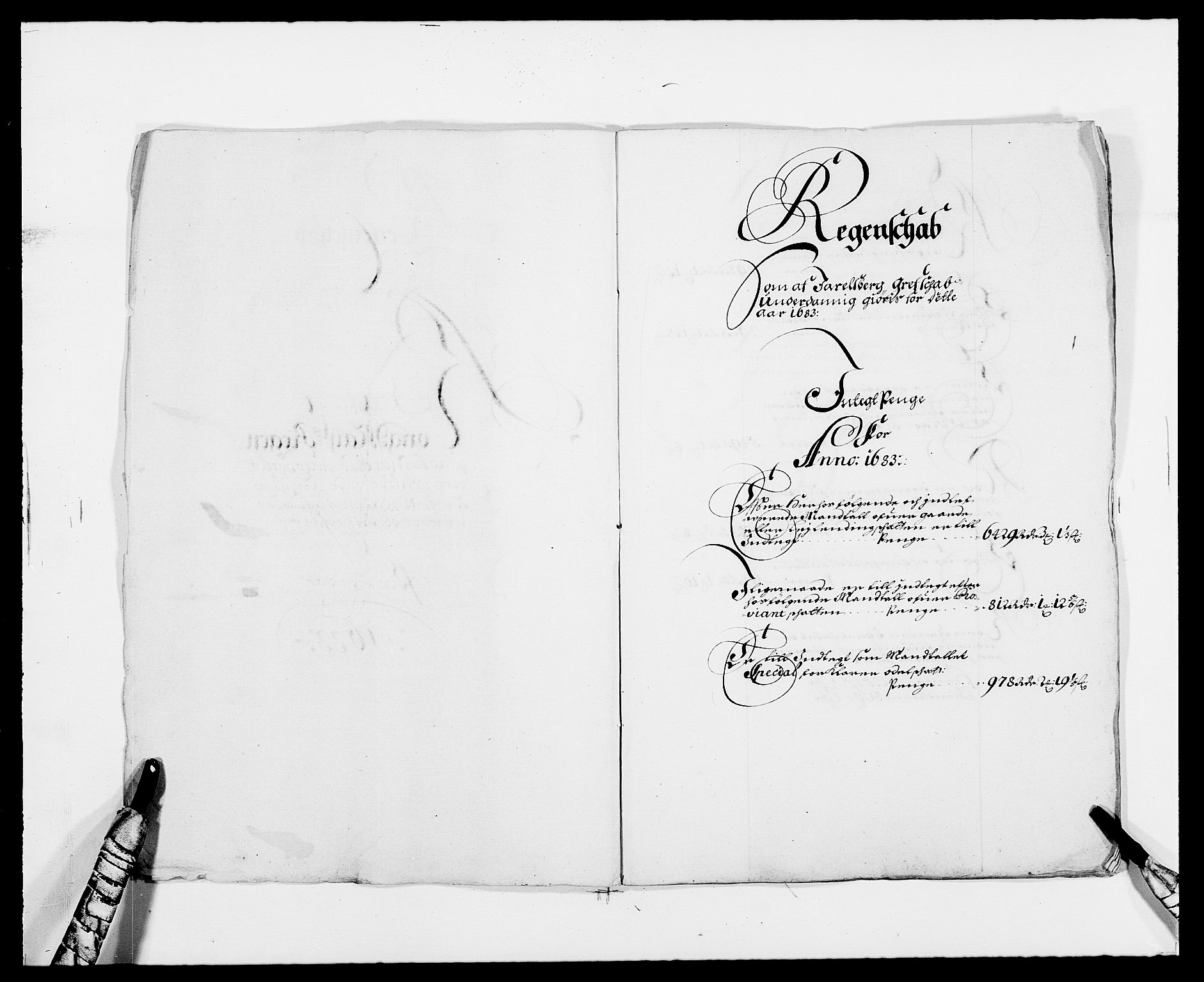 Rentekammeret inntil 1814, Reviderte regnskaper, Fogderegnskap, RA/EA-4092/R32/L1852: Fogderegnskap Jarlsberg grevskap, 1683, p. 2