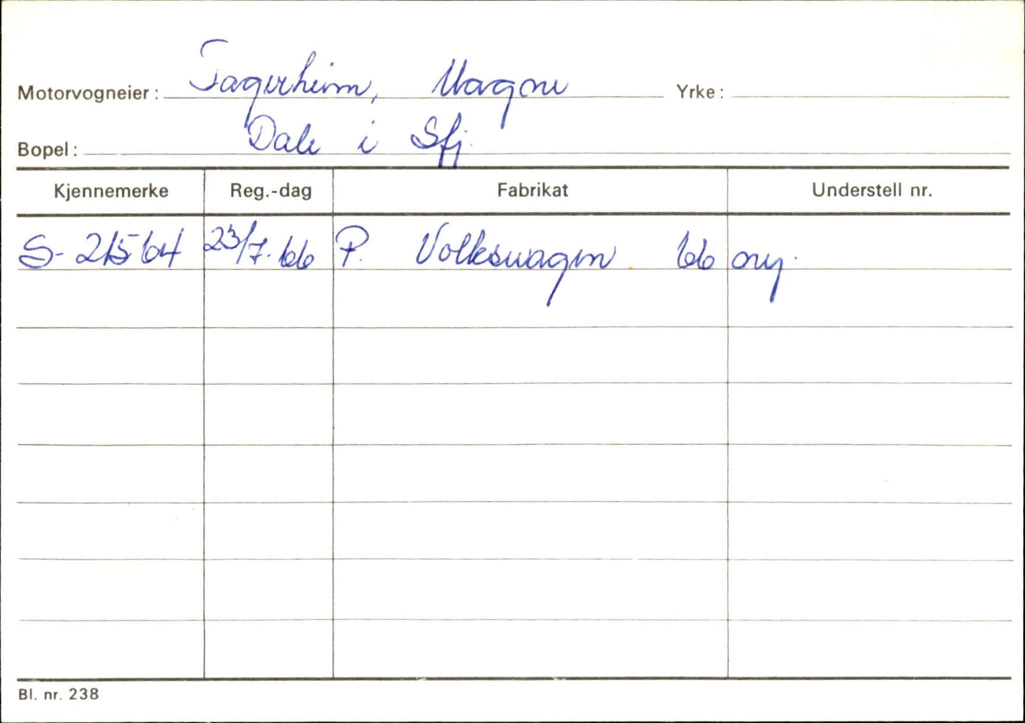 Statens vegvesen, Sogn og Fjordane vegkontor, AV/SAB-A-5301/4/F/L0125: Eigarregister Sogndal V-Å. Aurland A-Å. Fjaler A-N, 1945-1975, p. 1679