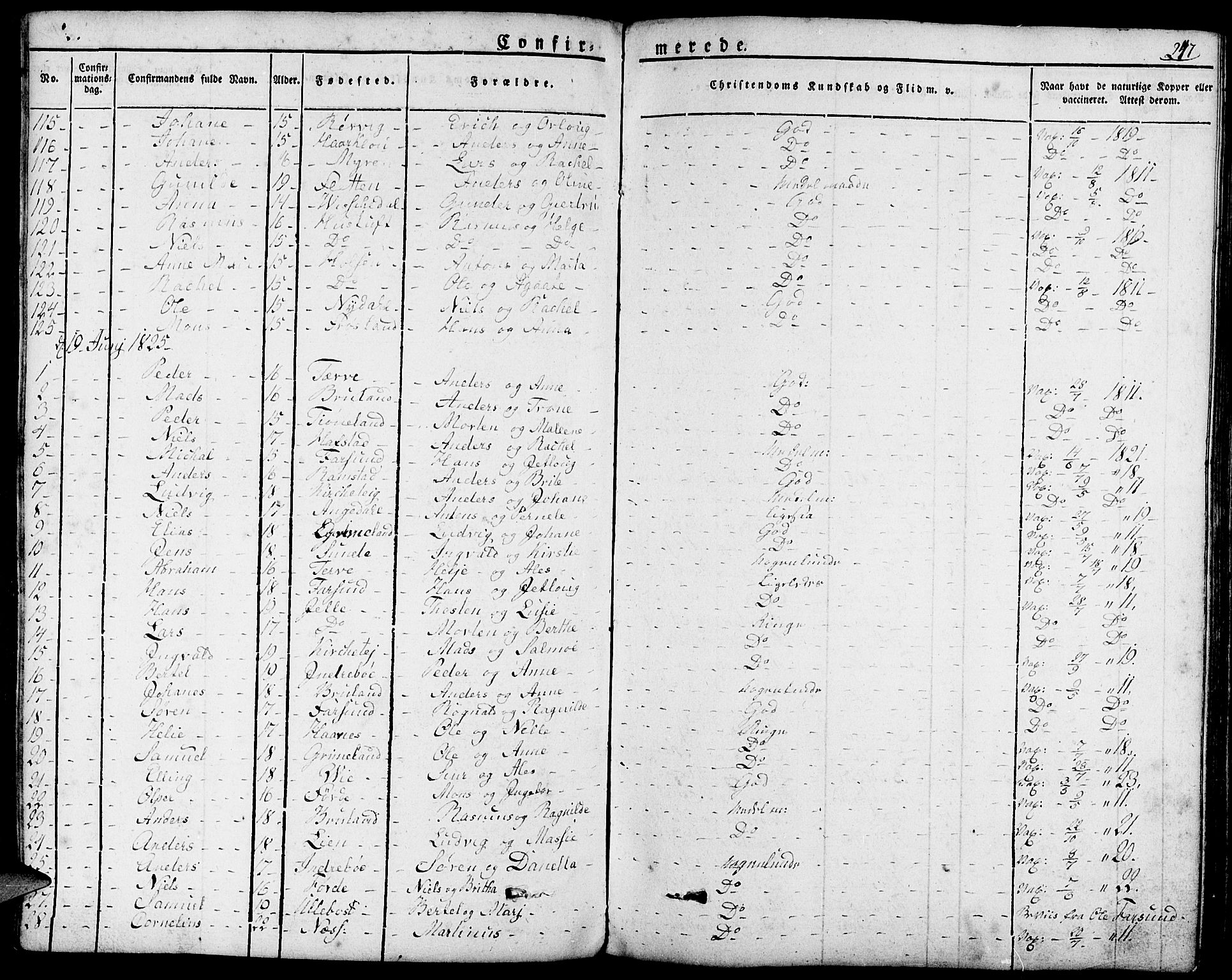Førde sokneprestembete, SAB/A-79901/H/Haa/Haaa/L0006: Parish register (official) no. A 6, 1821-1842, p. 247