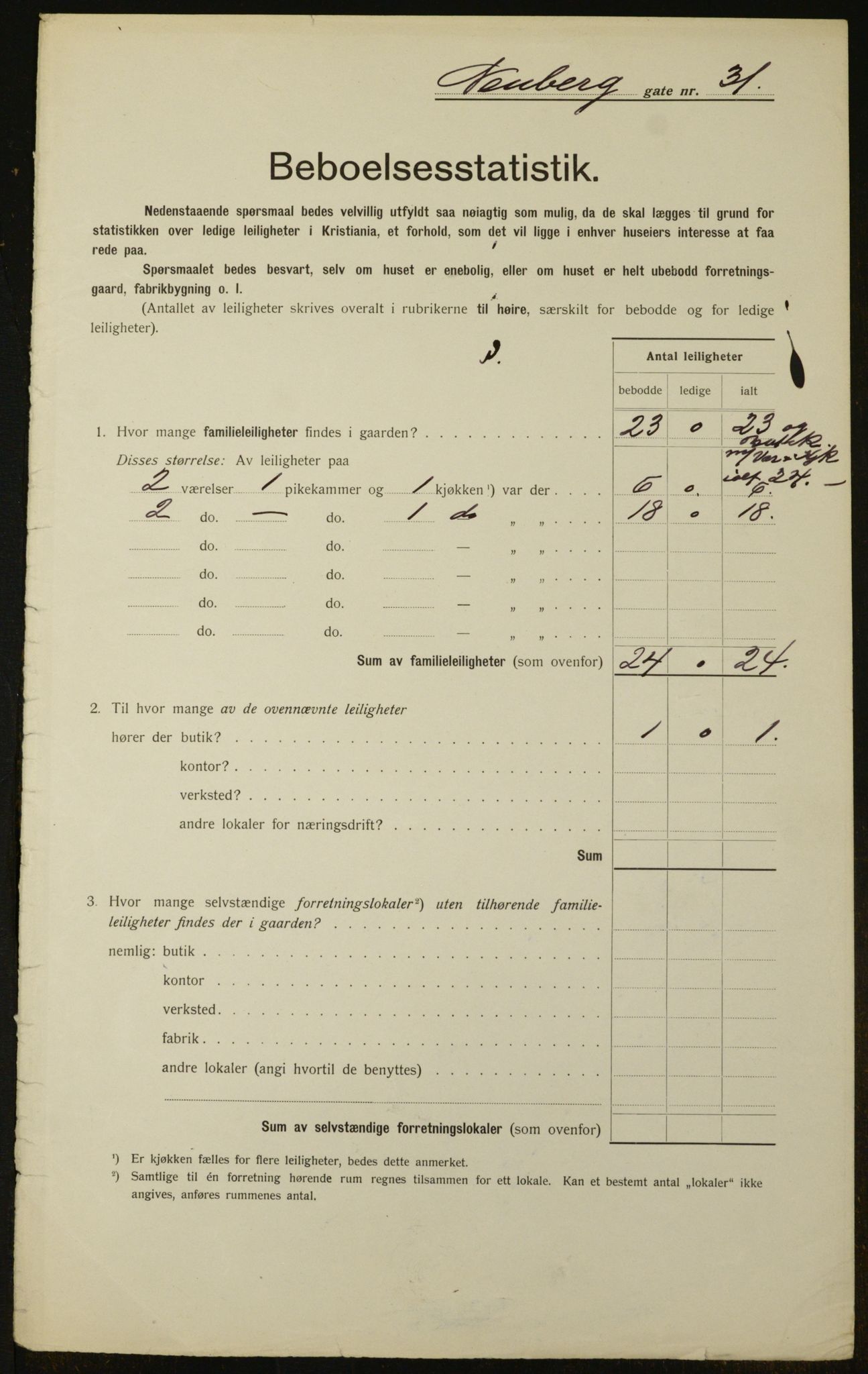 OBA, Municipal Census 1912 for Kristiania, 1912, p. 70718