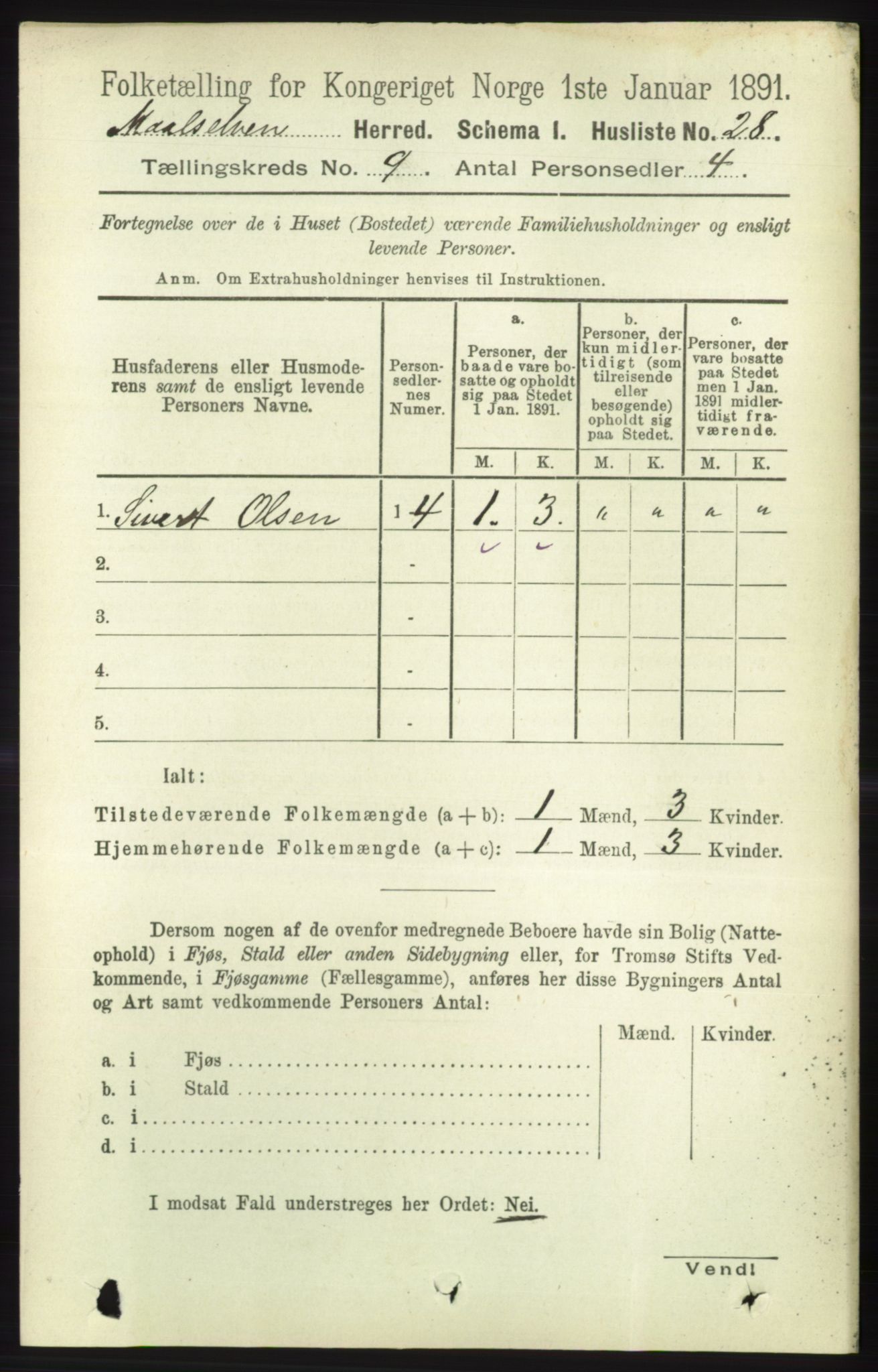 RA, 1891 census for 1924 Målselv, 1891, p. 2738