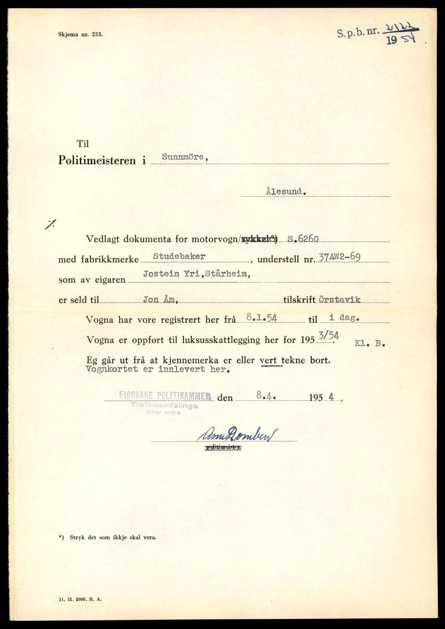 Møre og Romsdal vegkontor - Ålesund trafikkstasjon, AV/SAT-A-4099/F/Fe/L0045: Registreringskort for kjøretøy T 14320 - T 14444, 1927-1998, p. 1707