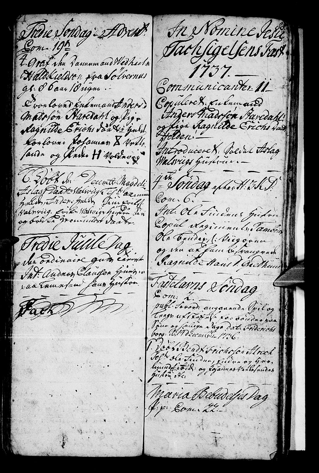 Vik sokneprestembete, SAB/A-81501: Parish register (official) no. A 1 /2, 1727-1739, p. 88