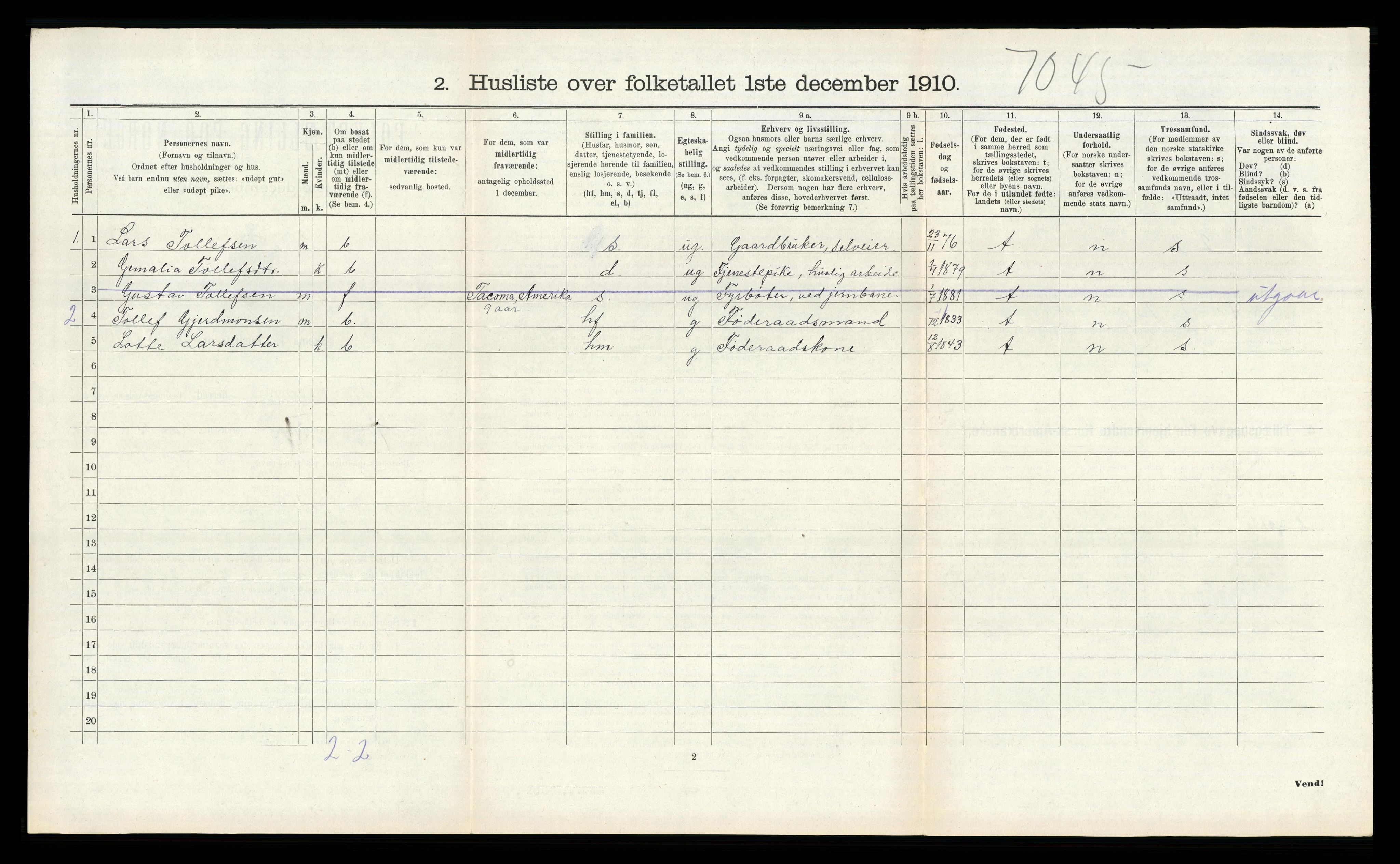 RA, 1910 census for Bjerkreim, 1910, p. 387