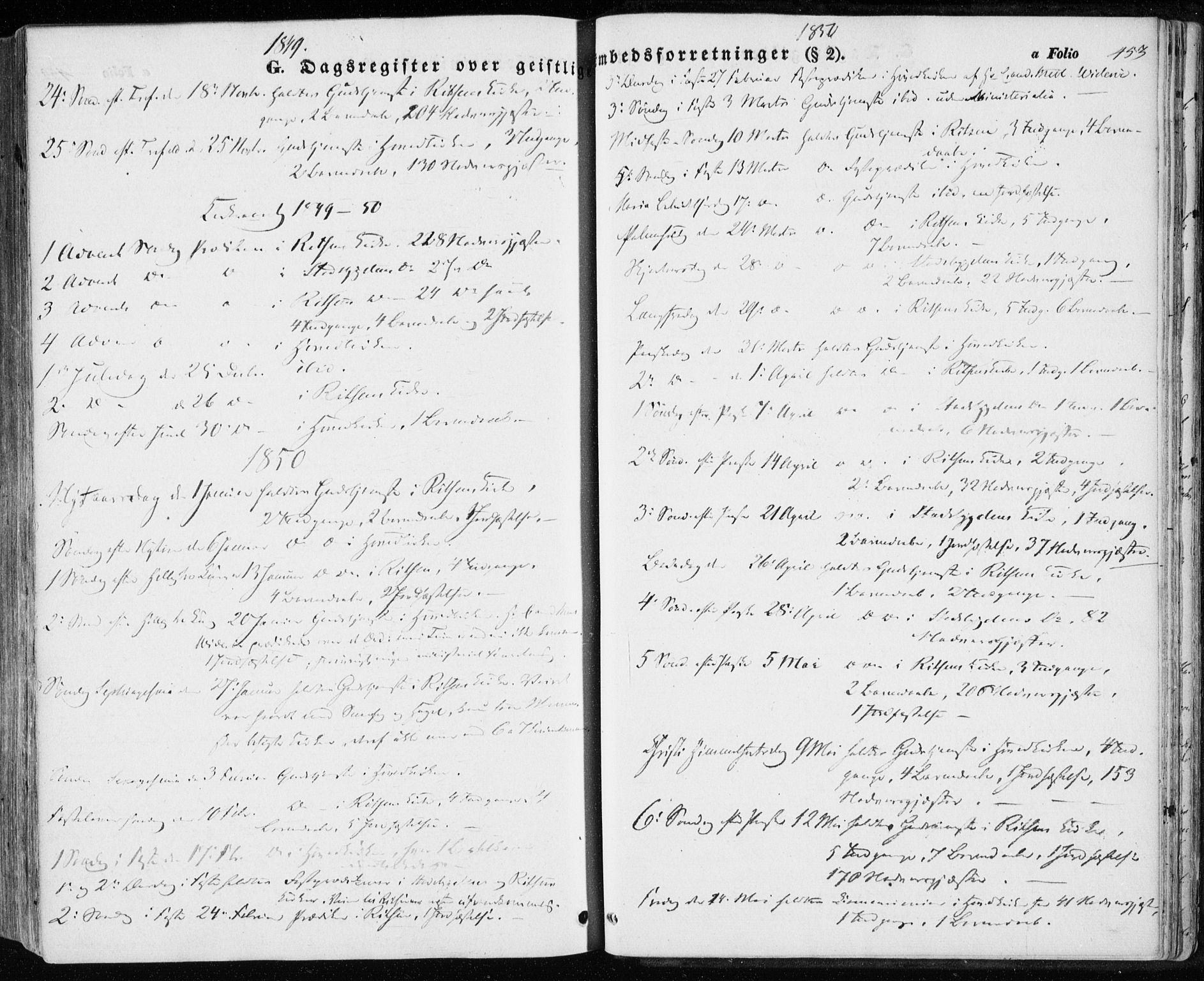 Ministerialprotokoller, klokkerbøker og fødselsregistre - Sør-Trøndelag, SAT/A-1456/646/L0611: Parish register (official) no. 646A09, 1848-1857, p. 453