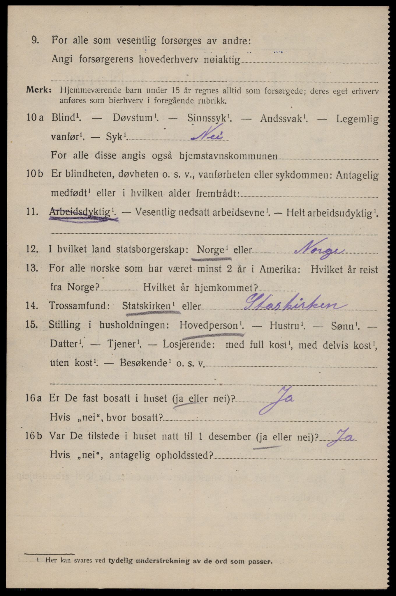 SAT, 1920 census for Trondheim, 1920, p. 45891