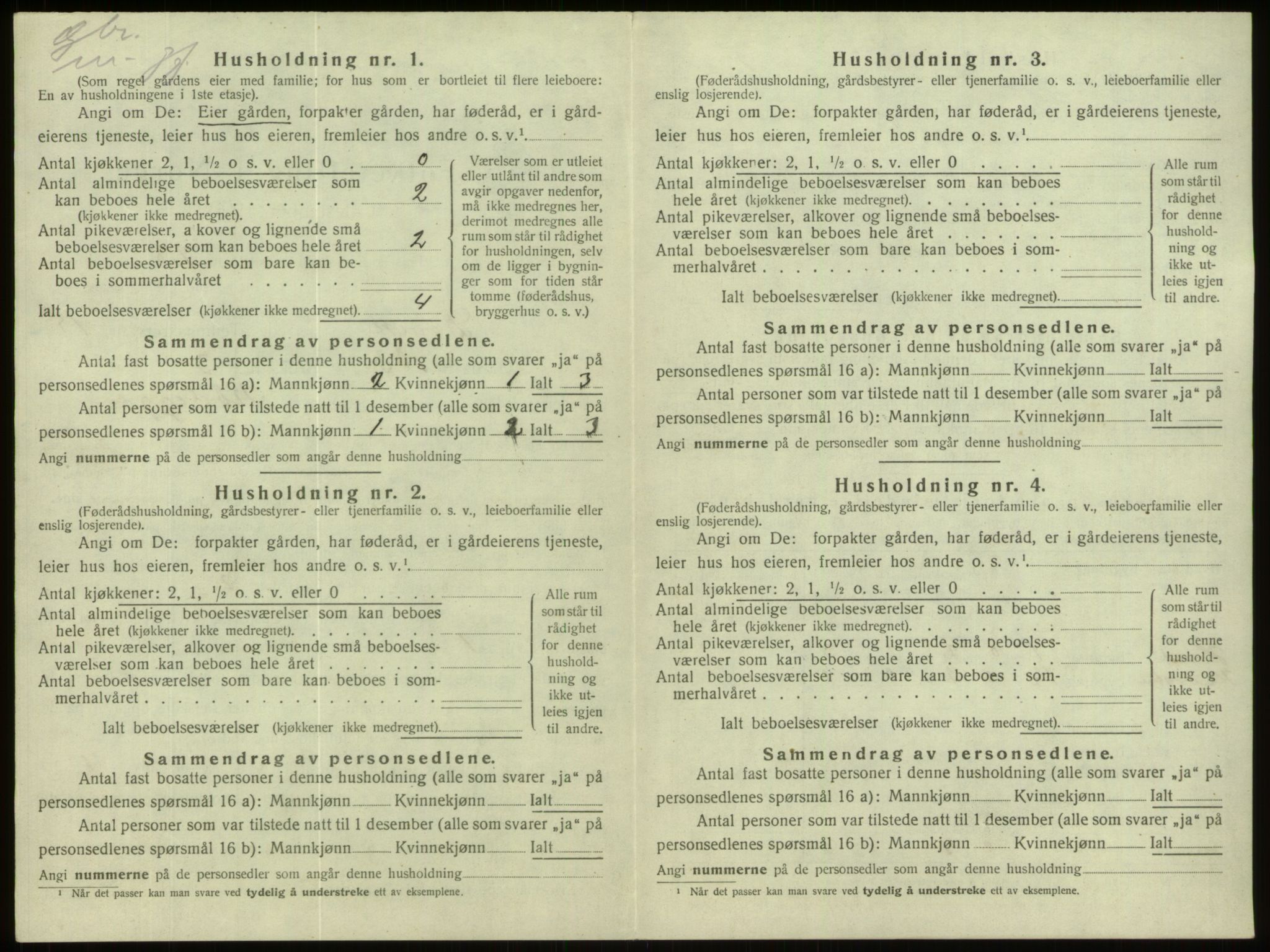 SAB, 1920 census for Davik, 1920, p. 1005