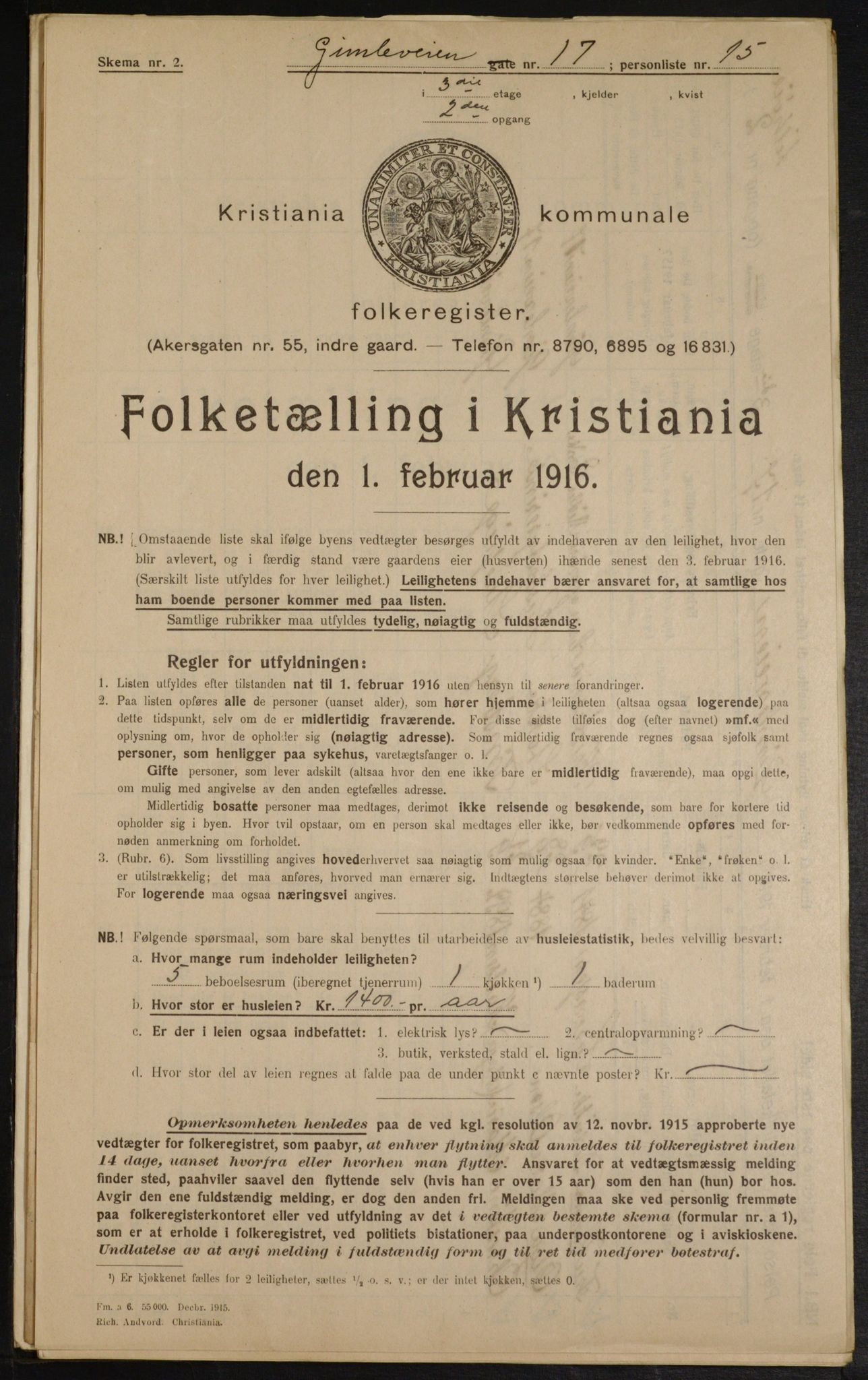 OBA, Municipal Census 1916 for Kristiania, 1916, p. 29771