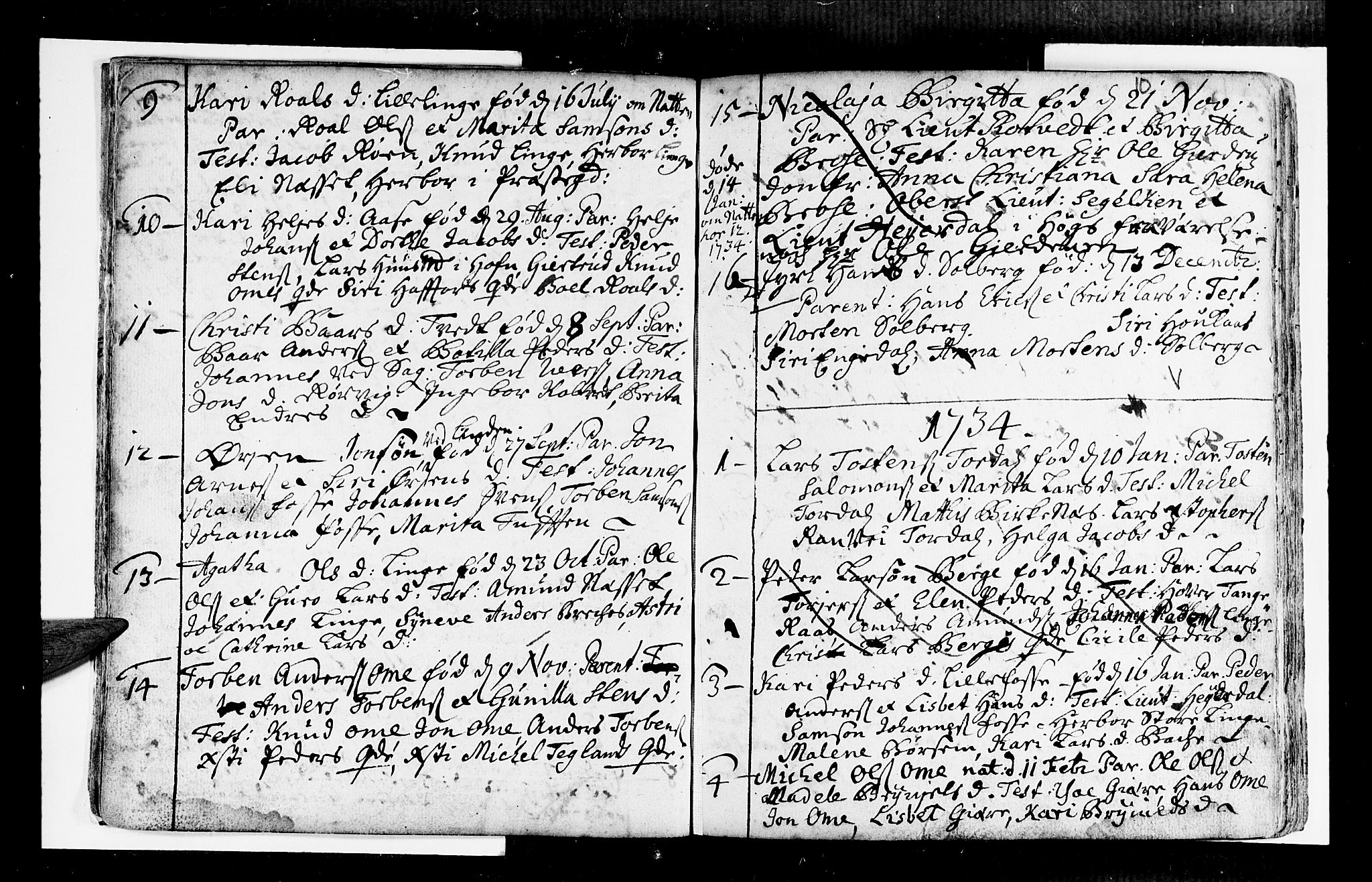 Strandebarm sokneprestembete, AV/SAB-A-78401/H/Haa: Parish register (official) no. A 2 /1, 1727-1750, p. 10